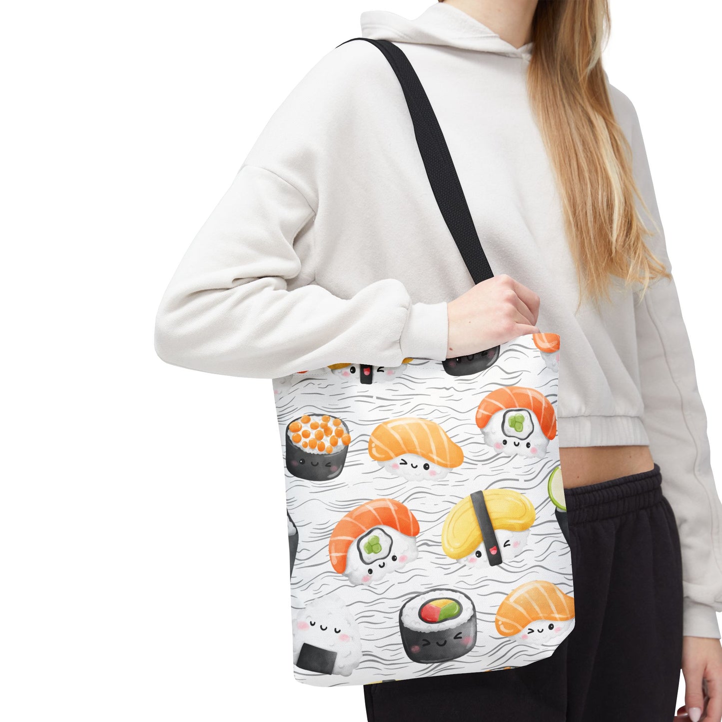 Cute Sushi Pattern Tote Bag - Perfect for Food Lovers