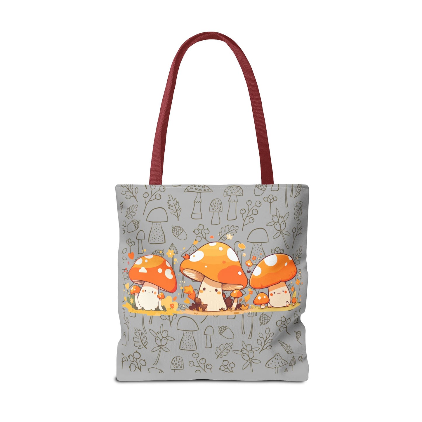 Cute Mushroom Tote Bag - Whimsical Nature Print for Eco-Friendly Style