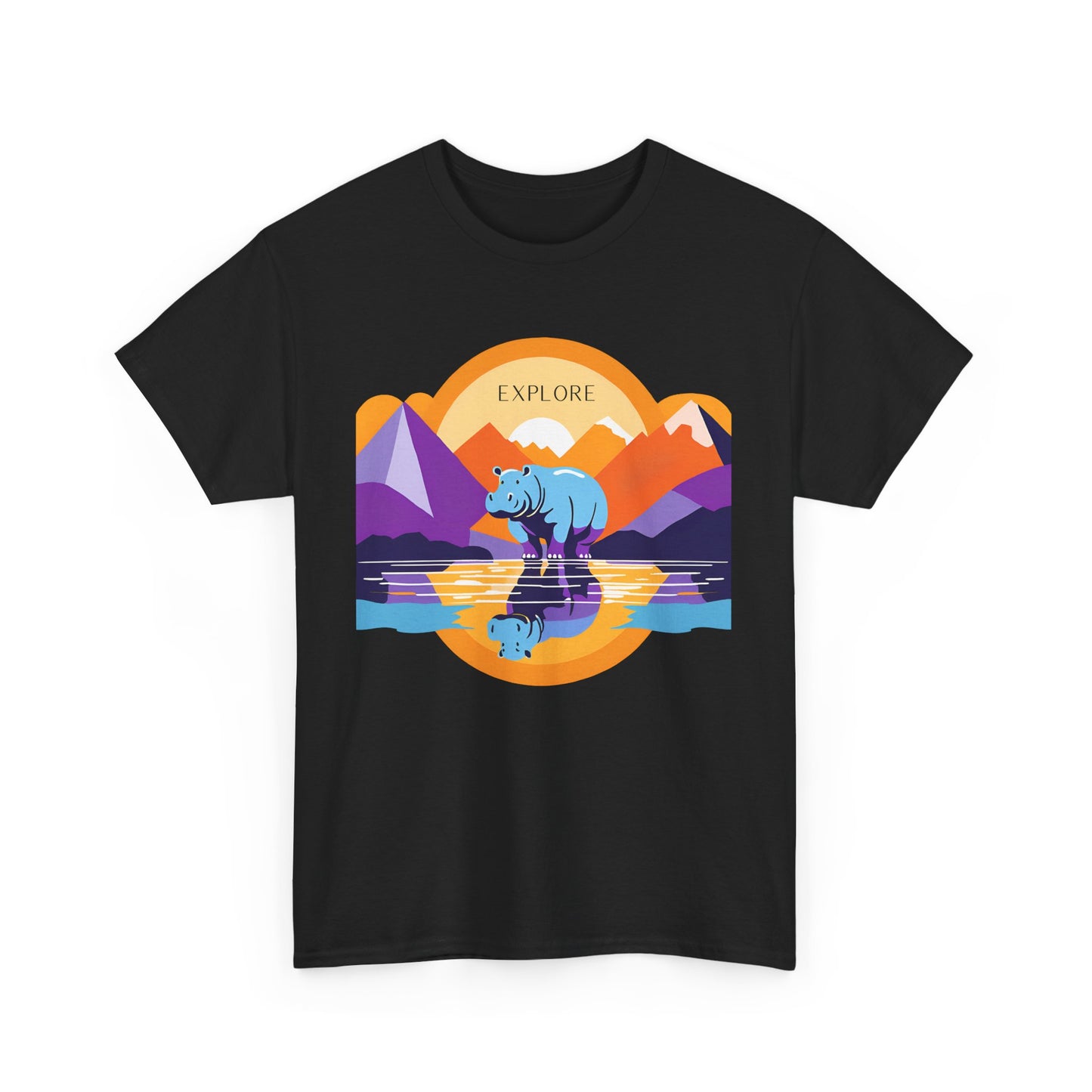 Exploring Hippo T-Shirt - Unisex Heavy Cotton Tee