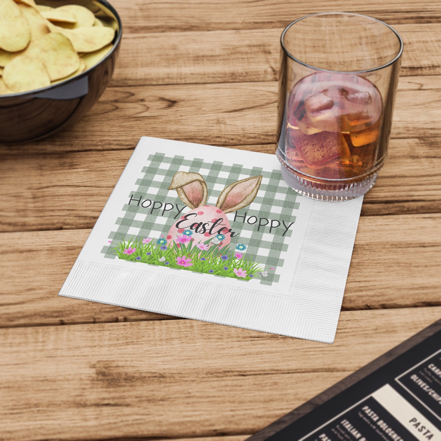 Hoppy Easter Decor Napkins - Festive Bunny Design for Spring Celebrations
