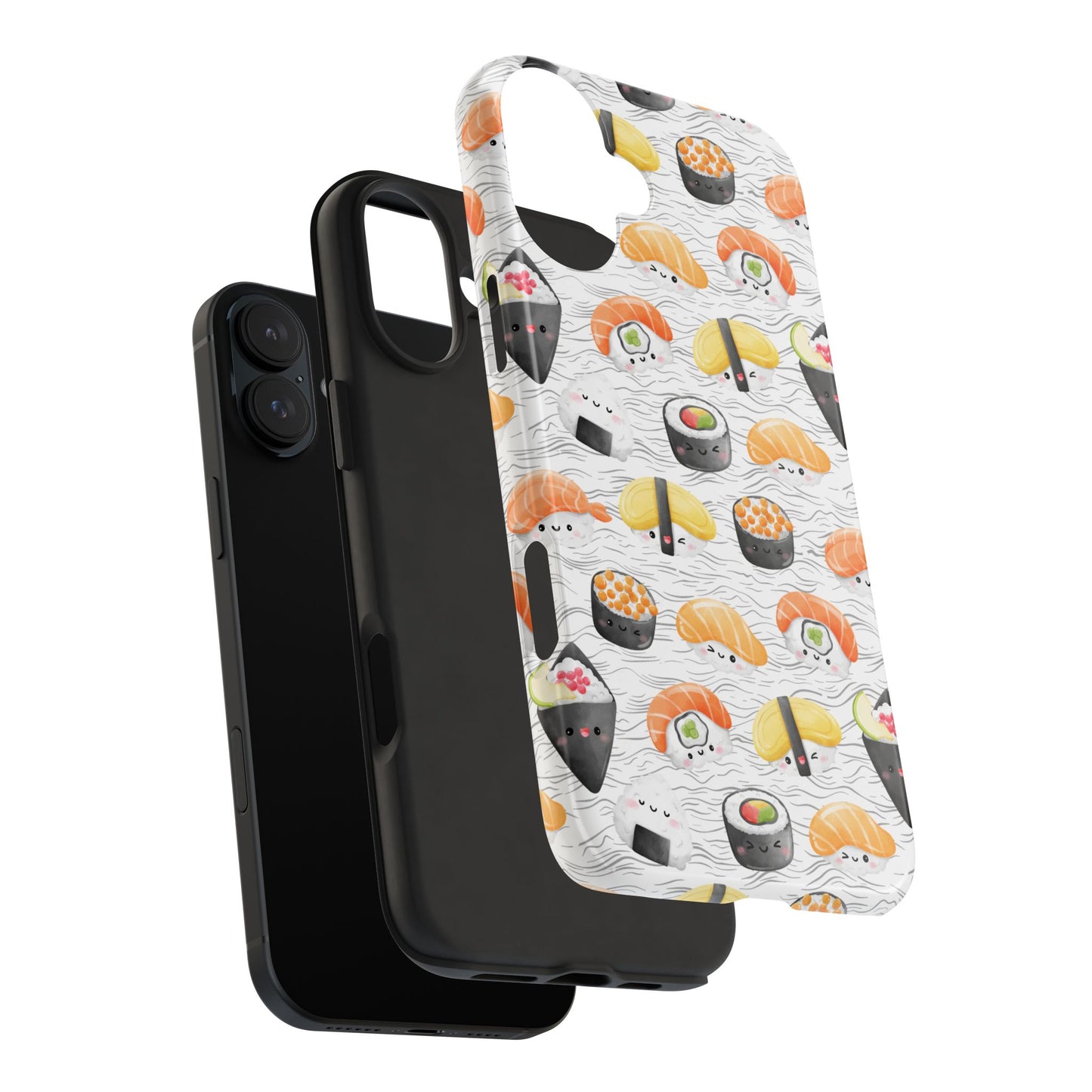 Cute Sushi Tough Phone Case - Durable and Stylish Design for Food Lovers