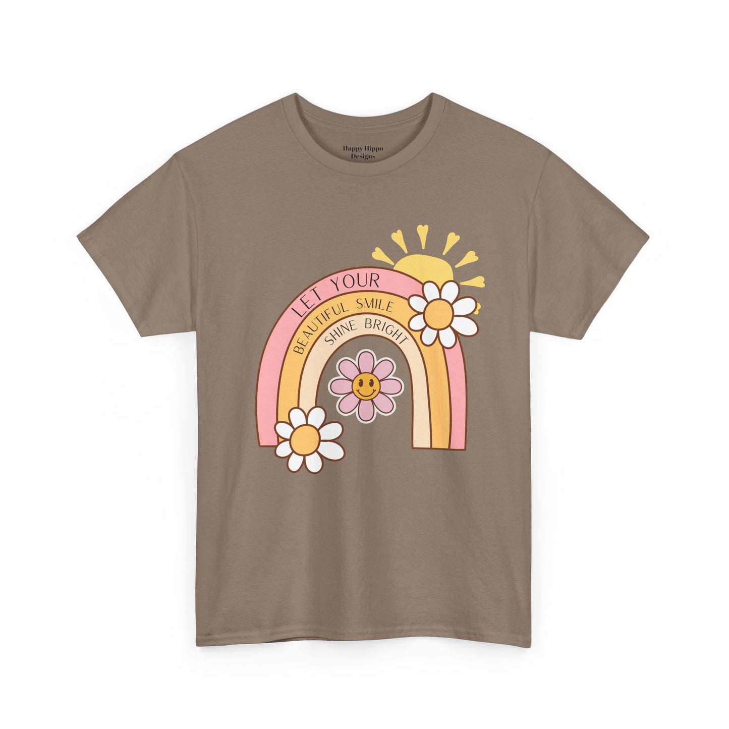 Rainbow Flower Unisex Tee - Let Your Beautiful Smile Shine Bright Design