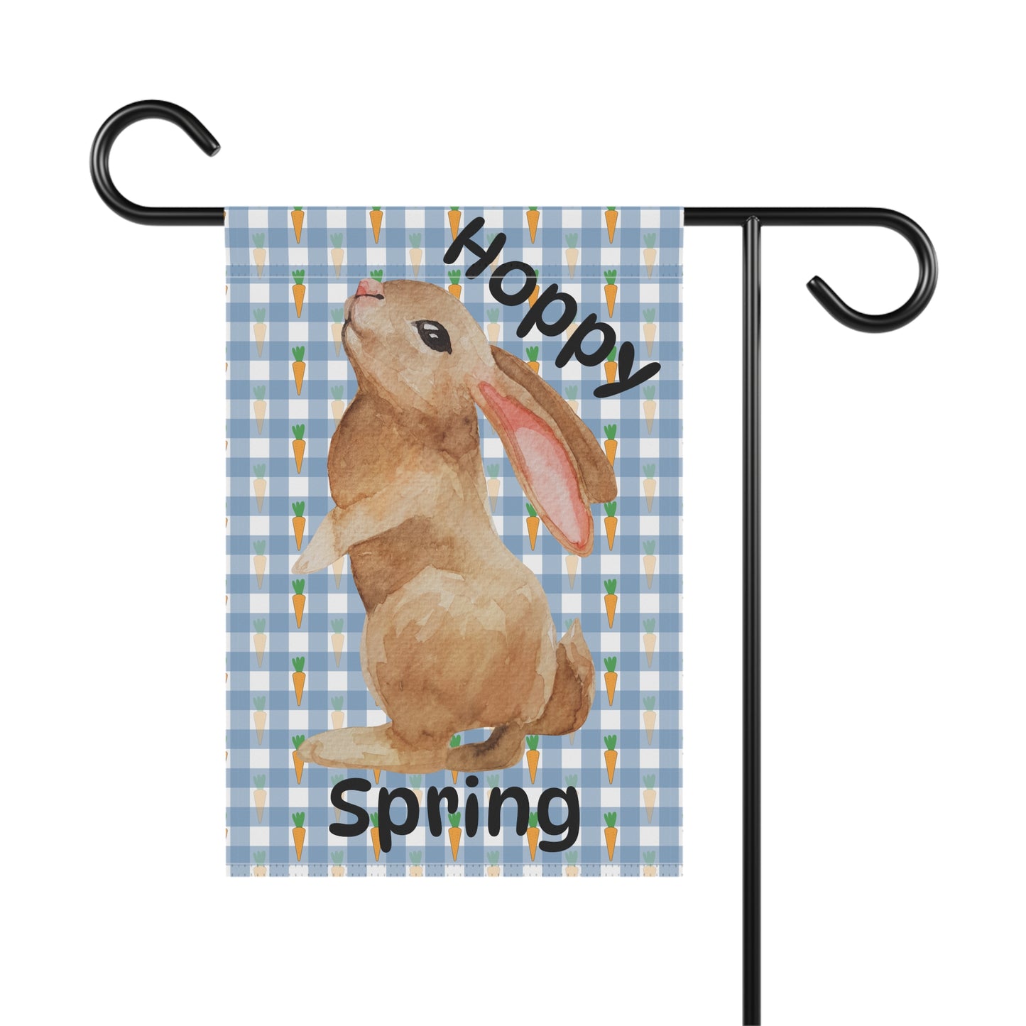 Spring Garden Banner with Bunny Design - 'Hoppy Spring' for Easter Decor