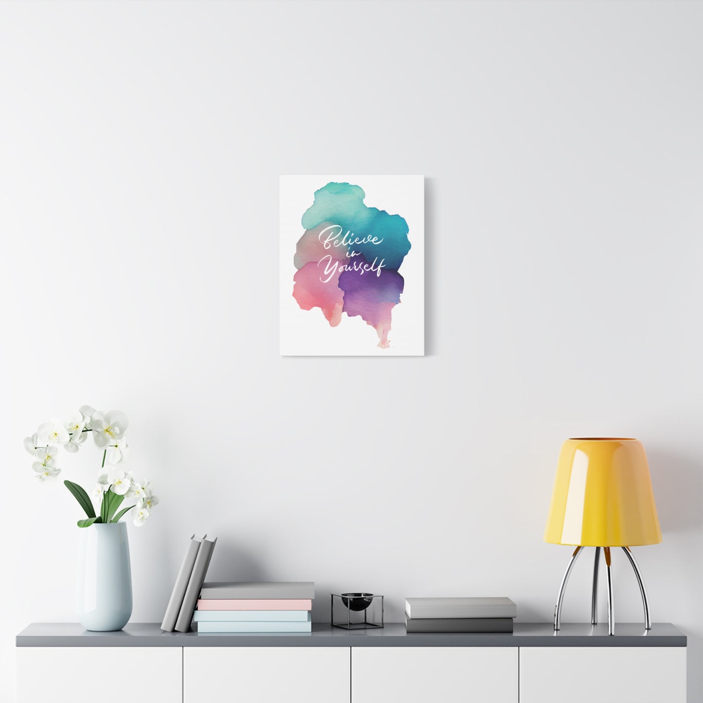 Inspirational Canvas Art - "Believe in Yourself" - Stretched Matte Wall Decor