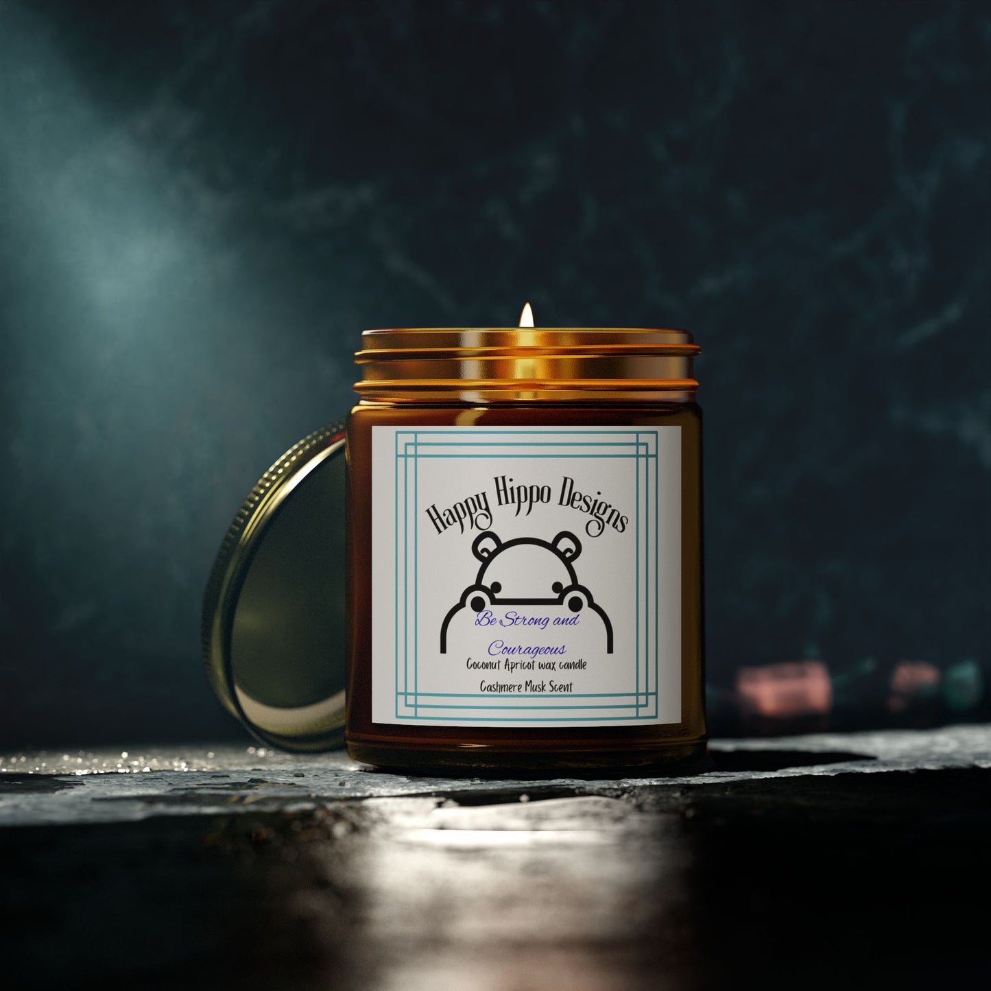 Cozy Scented Candles, Be Strong and Courageous- Cashmere Musk-Scented Candle