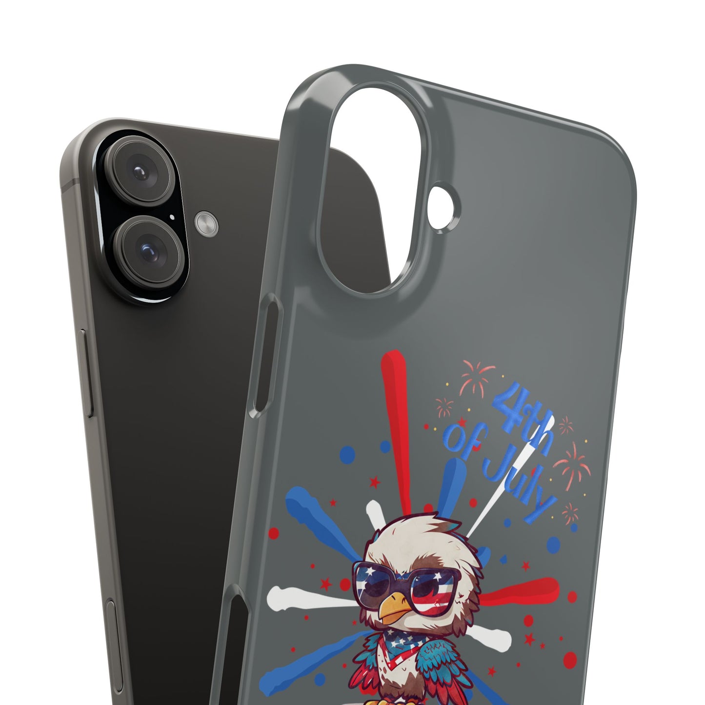 Patriotic Slim Phone Cases with Vector Owl Design | Fourth of July Phone Cover, USA Pride Phone Case, Holiday Gift, Trendy Phone Accessory