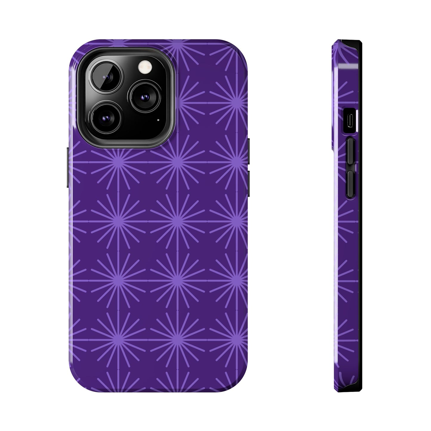 Phone Case - Purple Circular Star Design