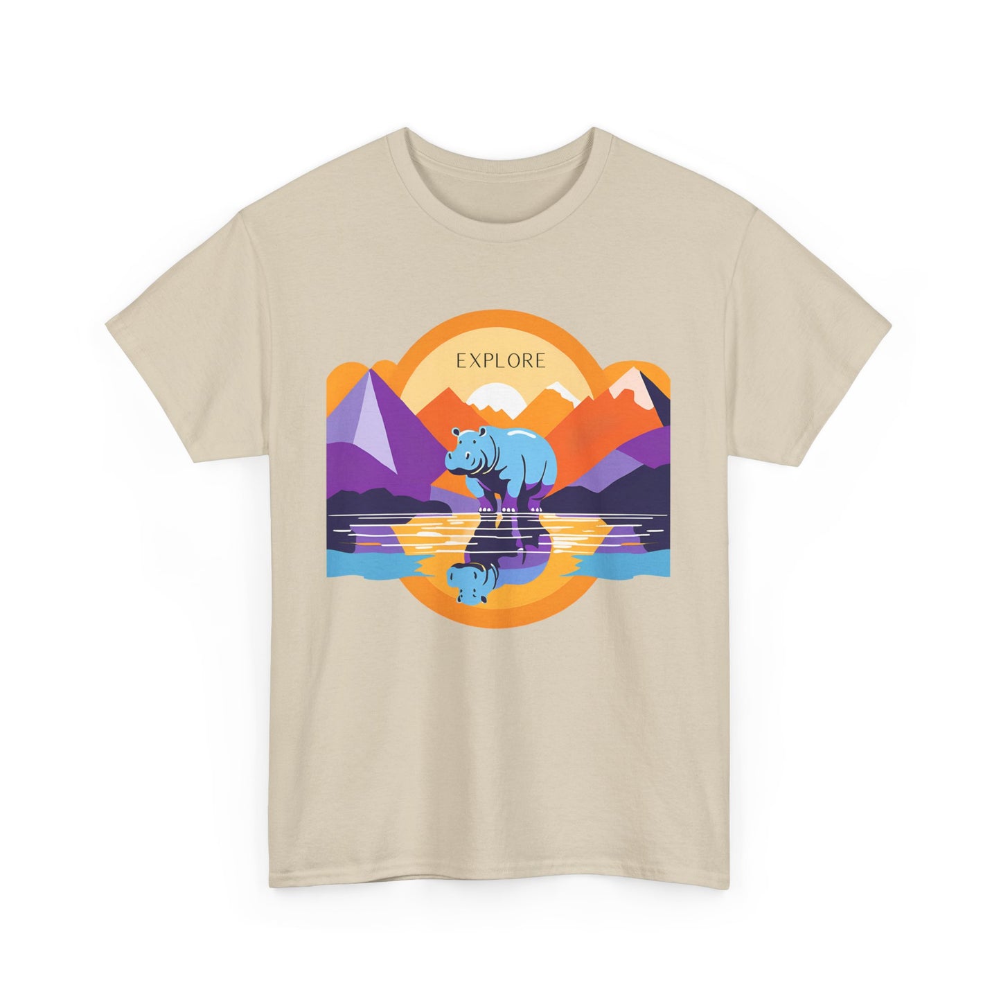 Exploring Hippo T-Shirt - Unisex Heavy Cotton Tee