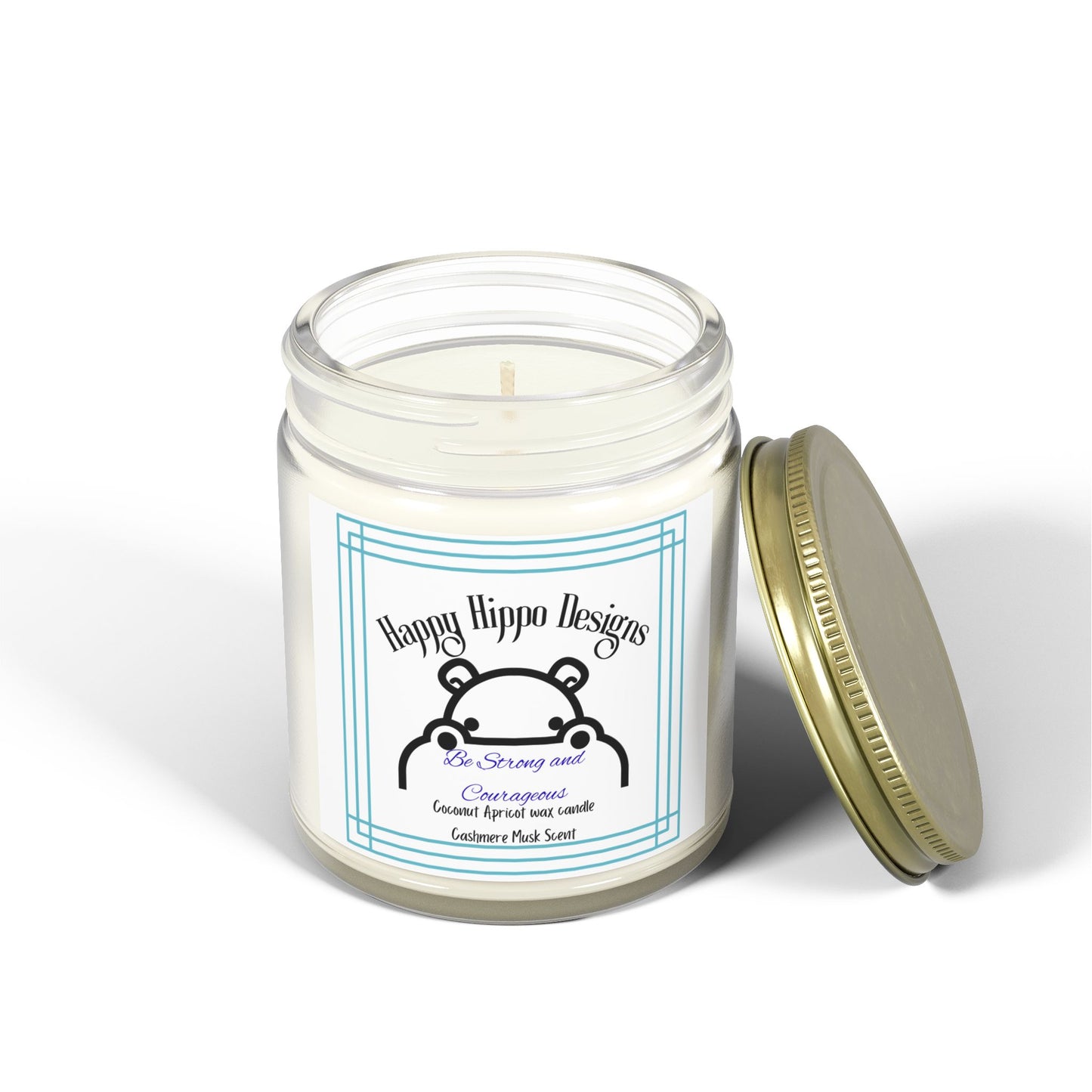 Cozy Scented Candles, Be Strong and Courageous- Cashmere Musk-Scented Candle