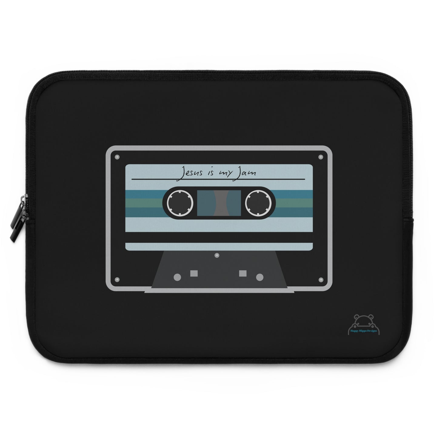 Laptop Sleeve Retro Cassette Tape- Jesus is my Jam Design