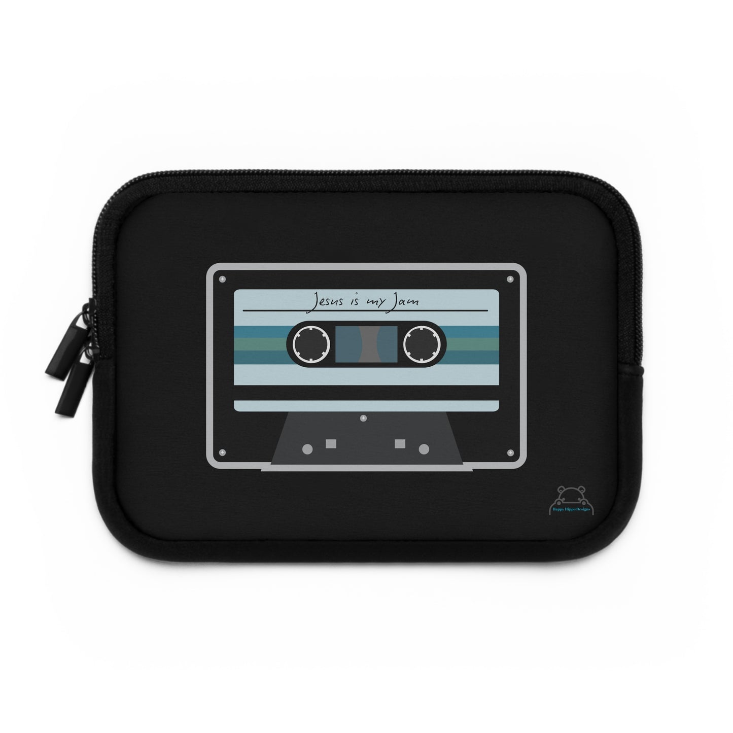 Laptop Sleeve Retro Cassette Tape- Jesus is my Jam Design