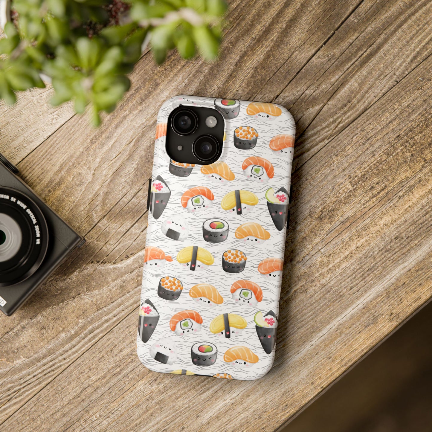 Cute Sushi Tough Phone Case - Durable and Stylish Design for Food Lovers