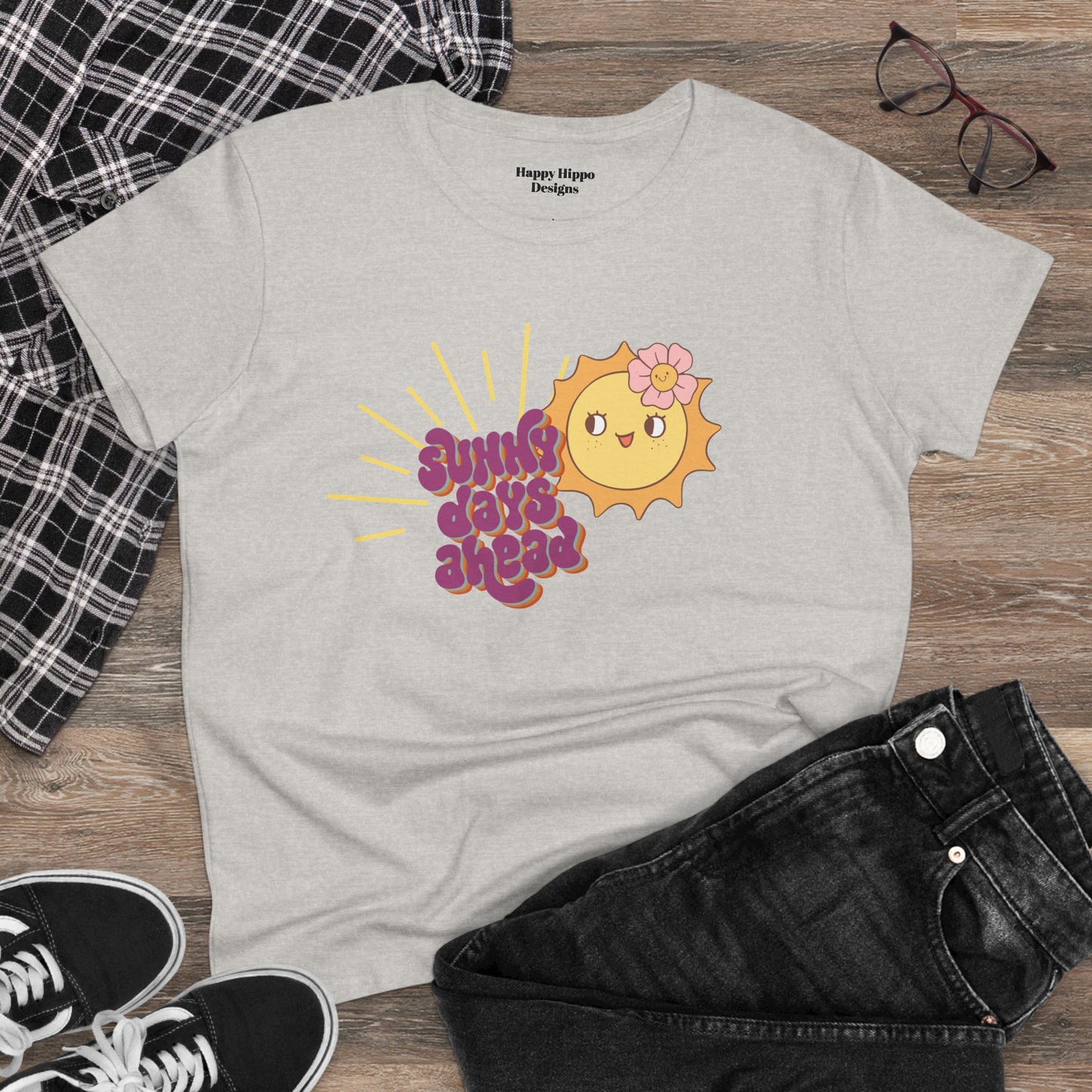 Cotton Tee - Sunny Days Ahead Cute Graphic T-Shirt for Summer Vibes