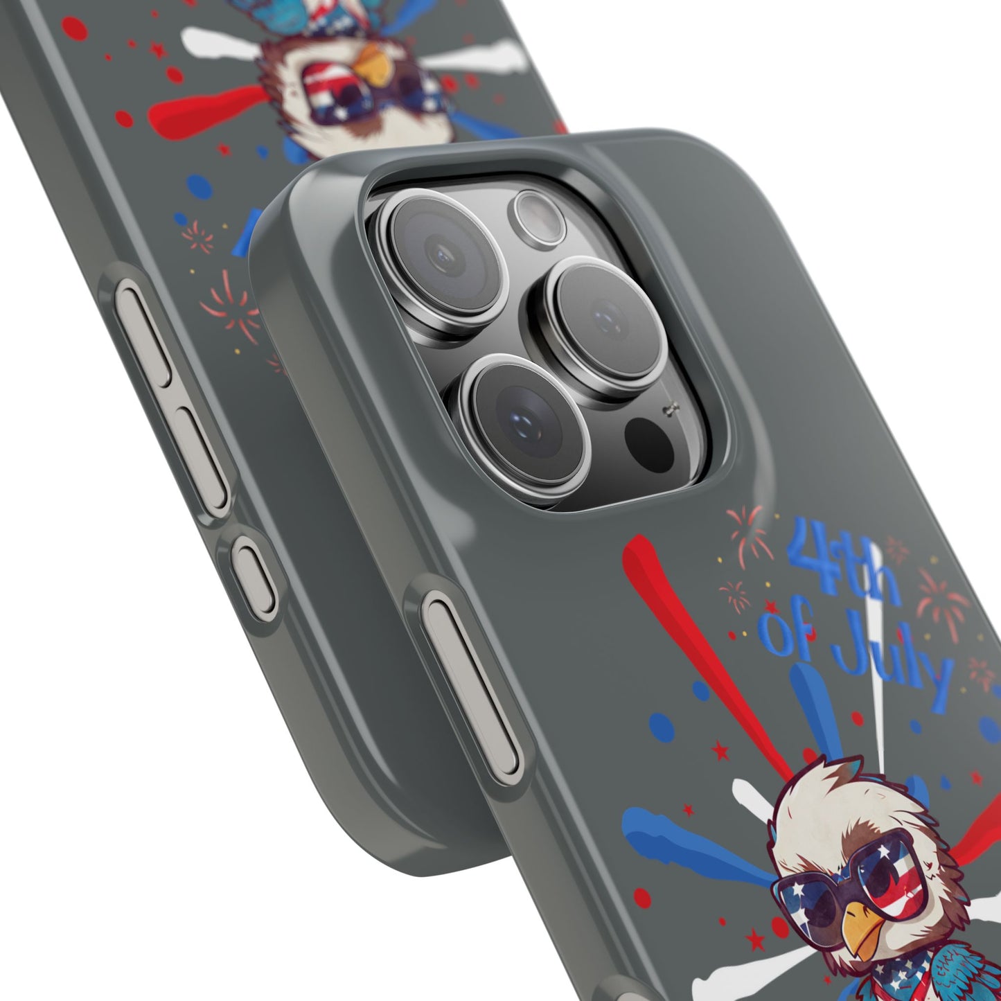 Patriotic Slim Phone Cases with Vector Owl Design | Fourth of July Phone Cover, USA Pride Phone Case, Holiday Gift, Trendy Phone Accessory