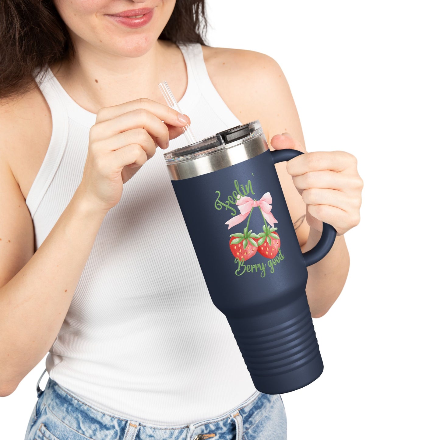 Feelin Berry Good Insulated 40oz Travel Mug