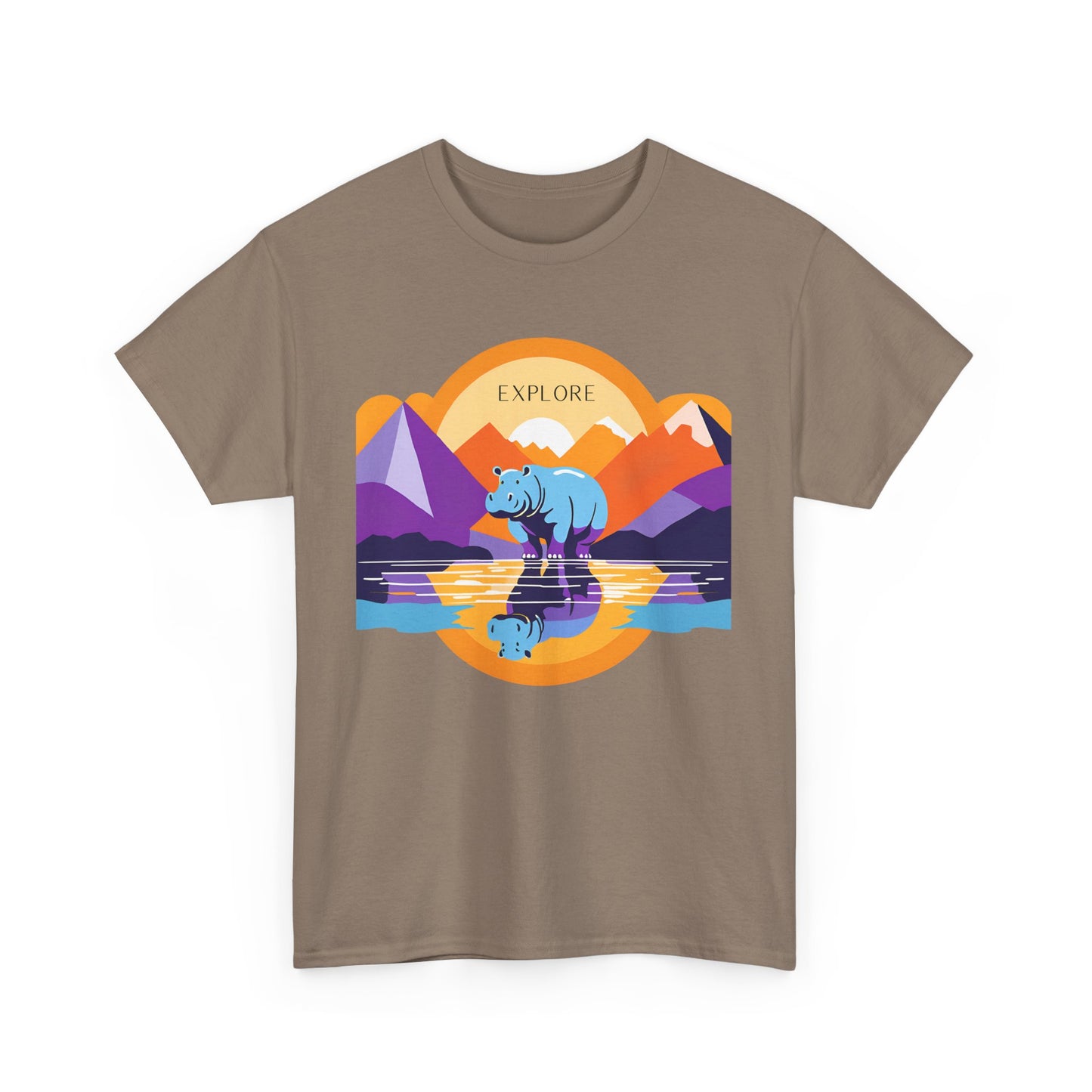 Exploring Hippo T-Shirt - Unisex Heavy Cotton Tee