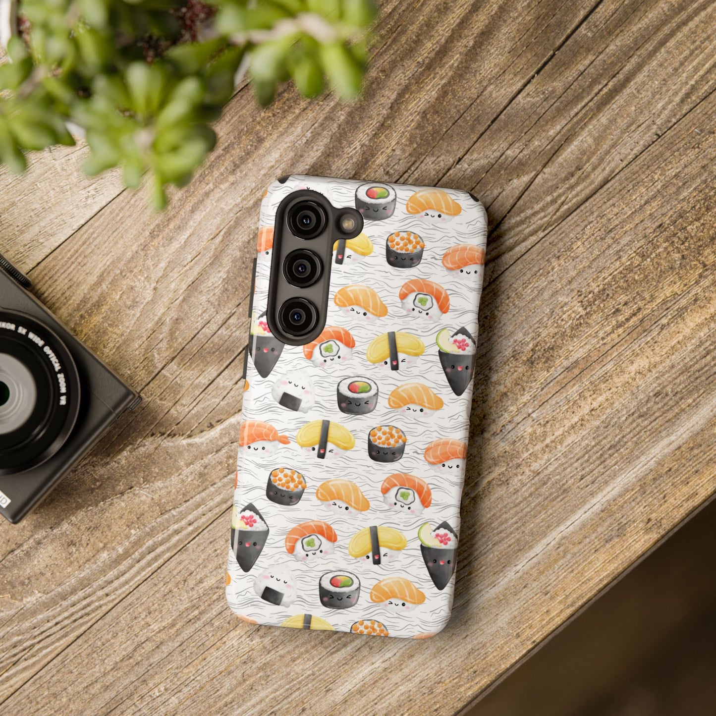 Cute Sushi Tough Phone Case - Durable and Stylish Design for Food Lovers