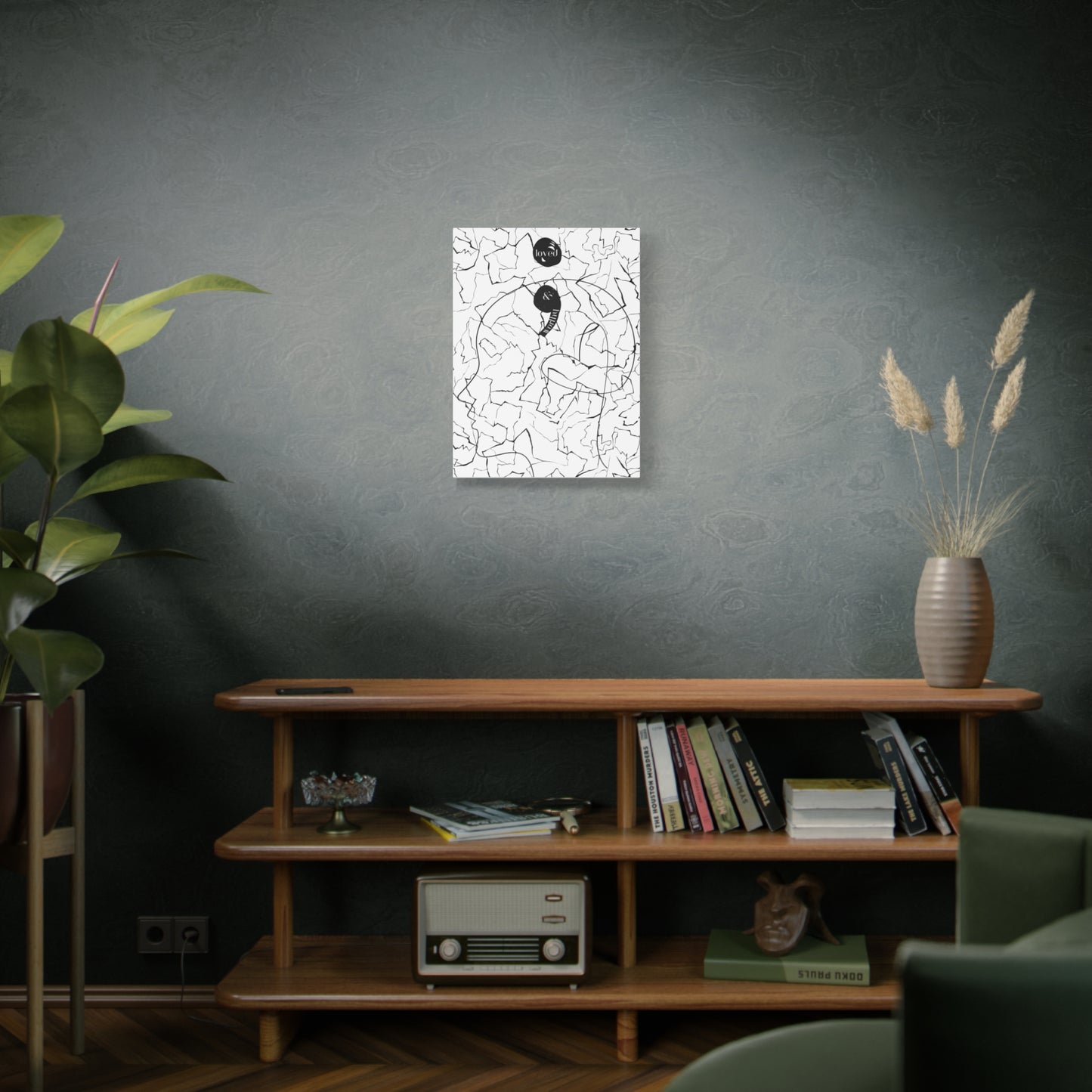 Minimalist Black & White Canvas Art - Stretched 1.25"