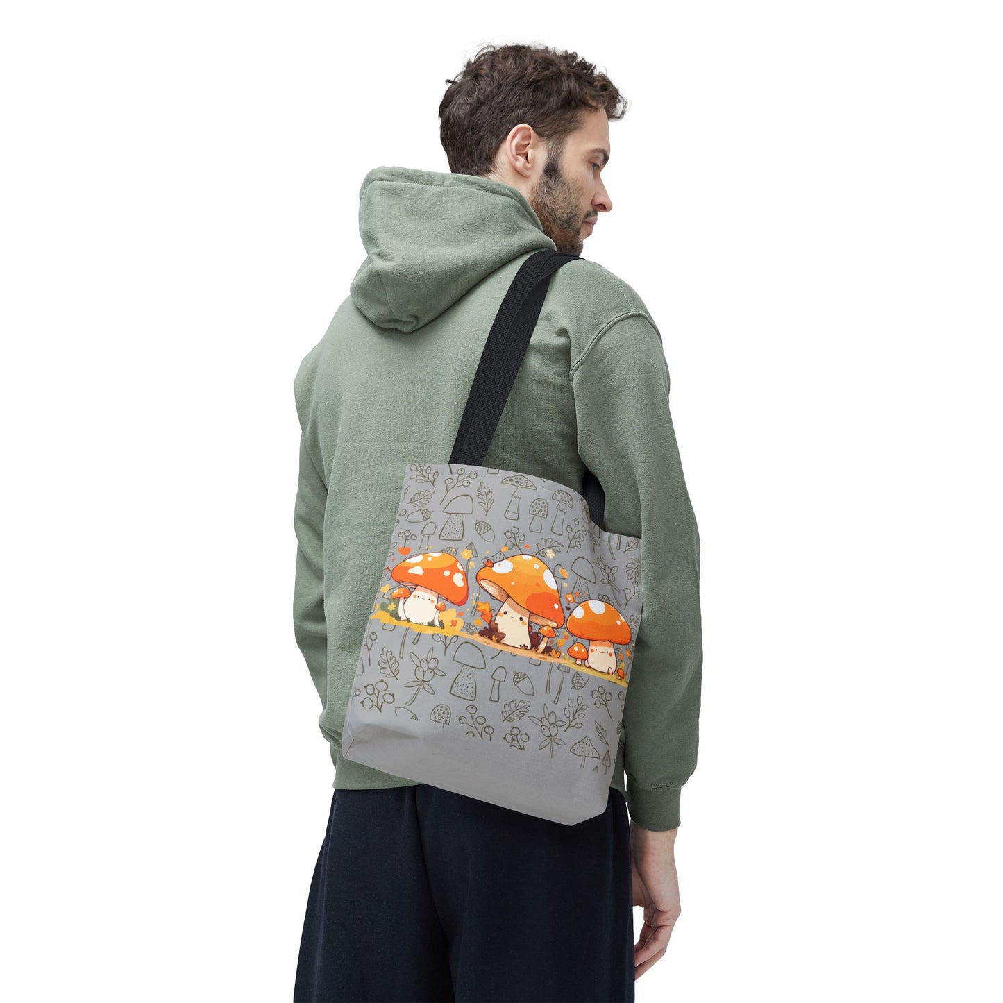 Cute Mushroom Tote Bag - Whimsical Nature Print for Eco-Friendly Style
