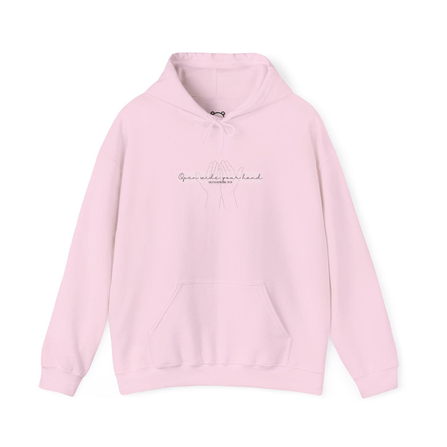 Christian Hooded Sweatshirt -Open Wide your Hand- Unisex