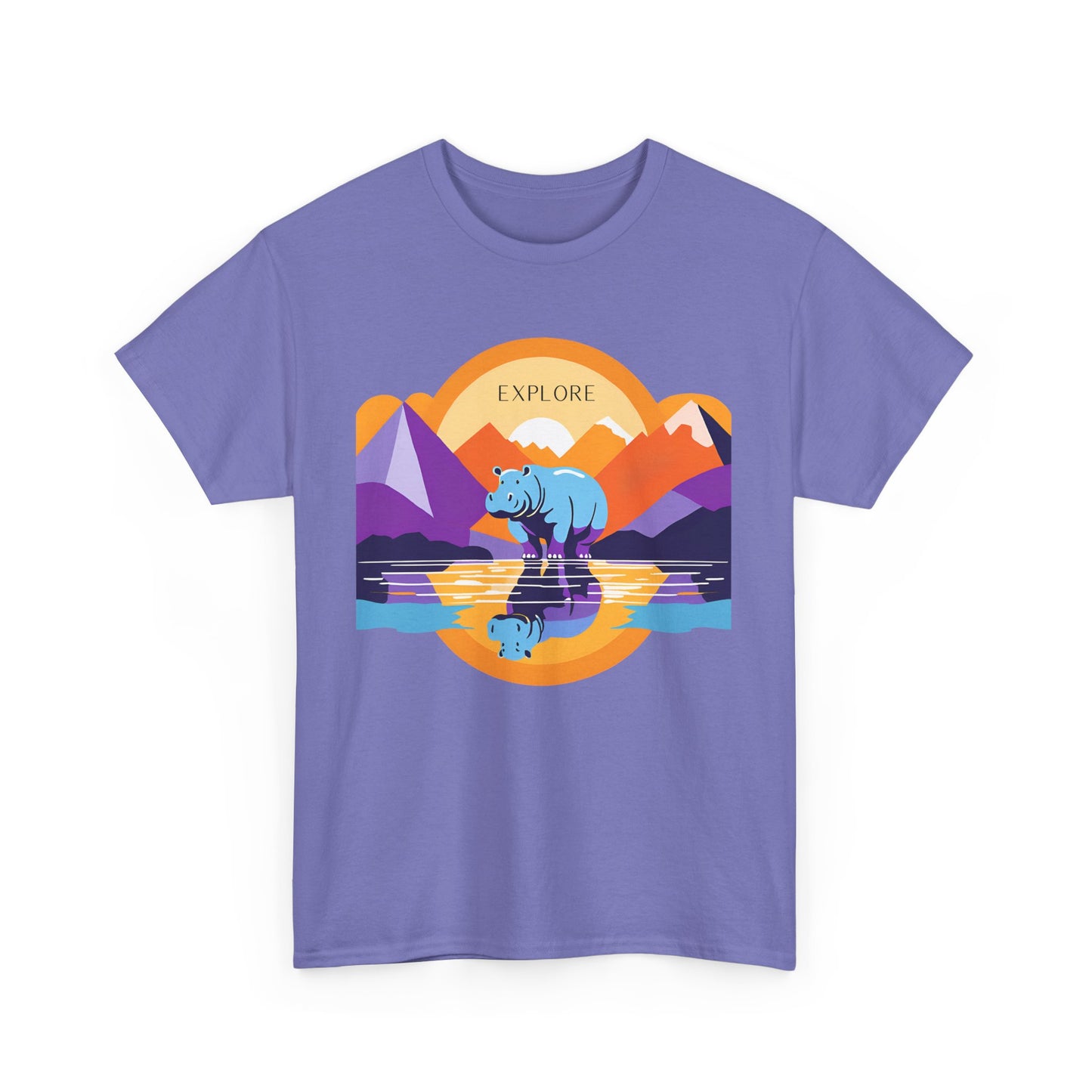 Exploring Hippo T-Shirt - Unisex Heavy Cotton Tee