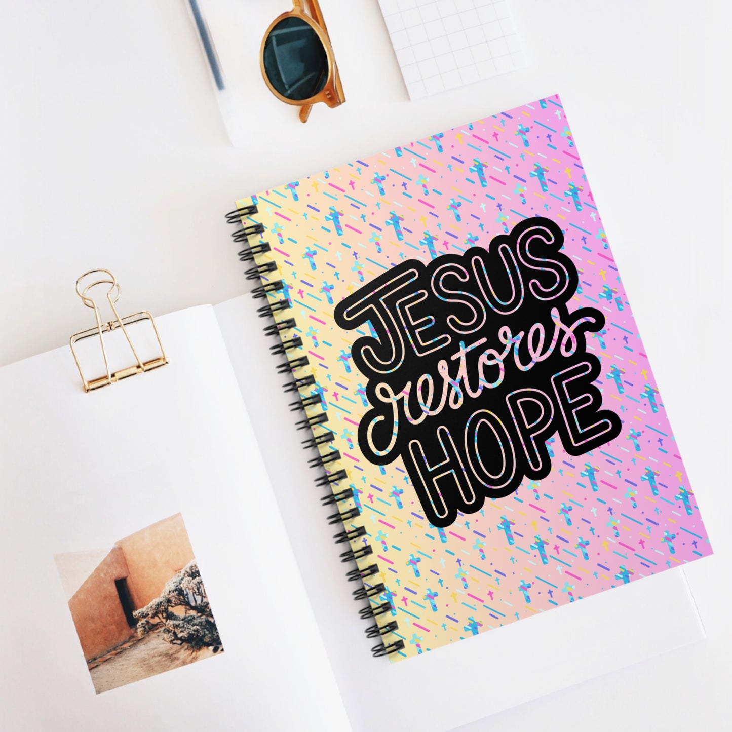 Faith Journal Notebook - Jesus Restores Hope Church Notes & Daily Journaling