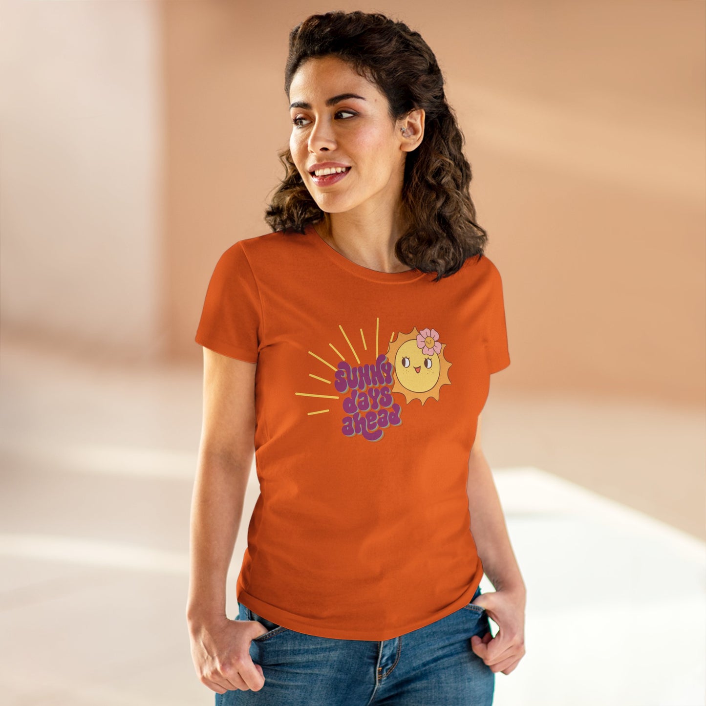 Cotton Tee - Sunny Days Ahead Cute Graphic T-Shirt for Summer Vibes