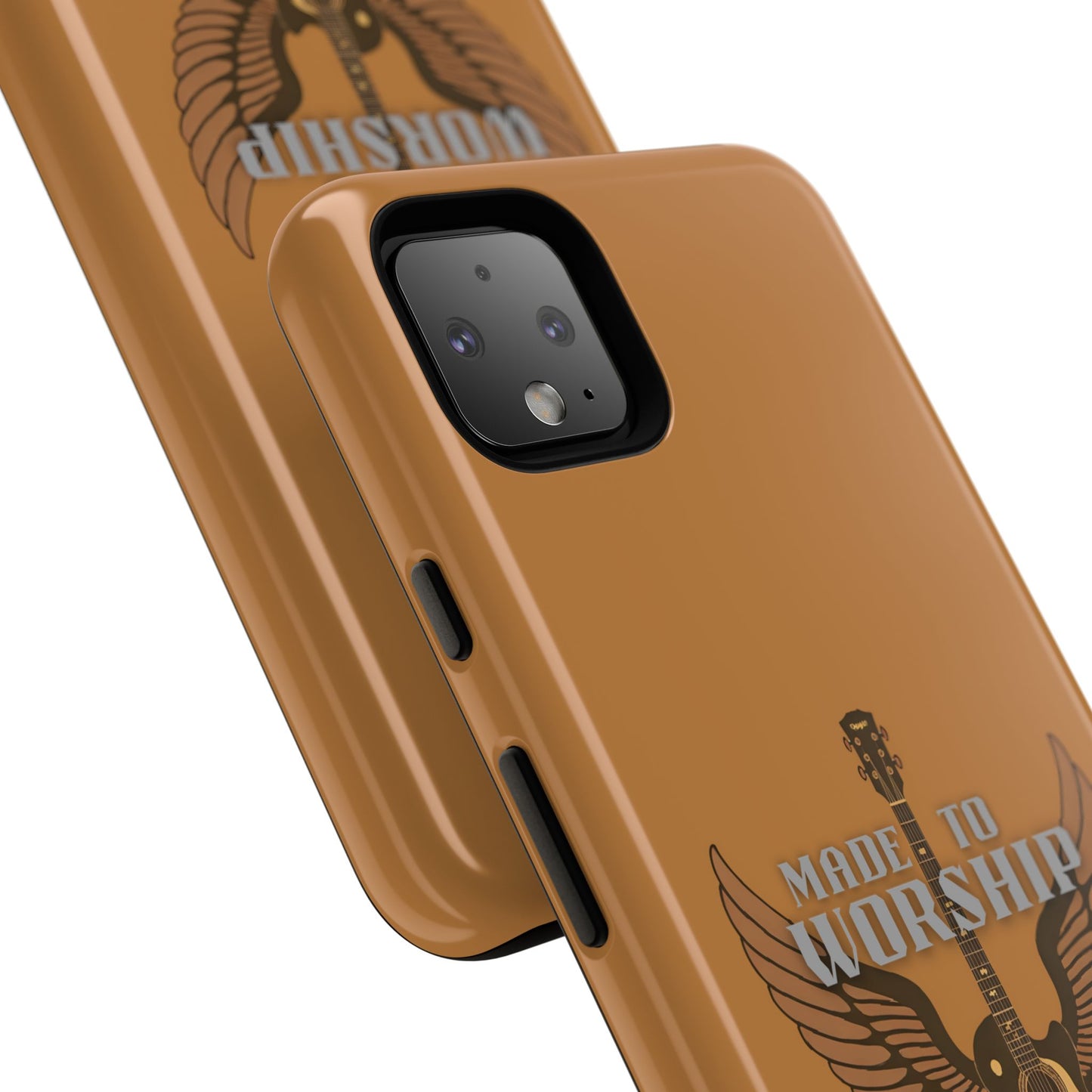 Tough Phone Case — "Made to Worship" Acoustic Guitar Wings Design