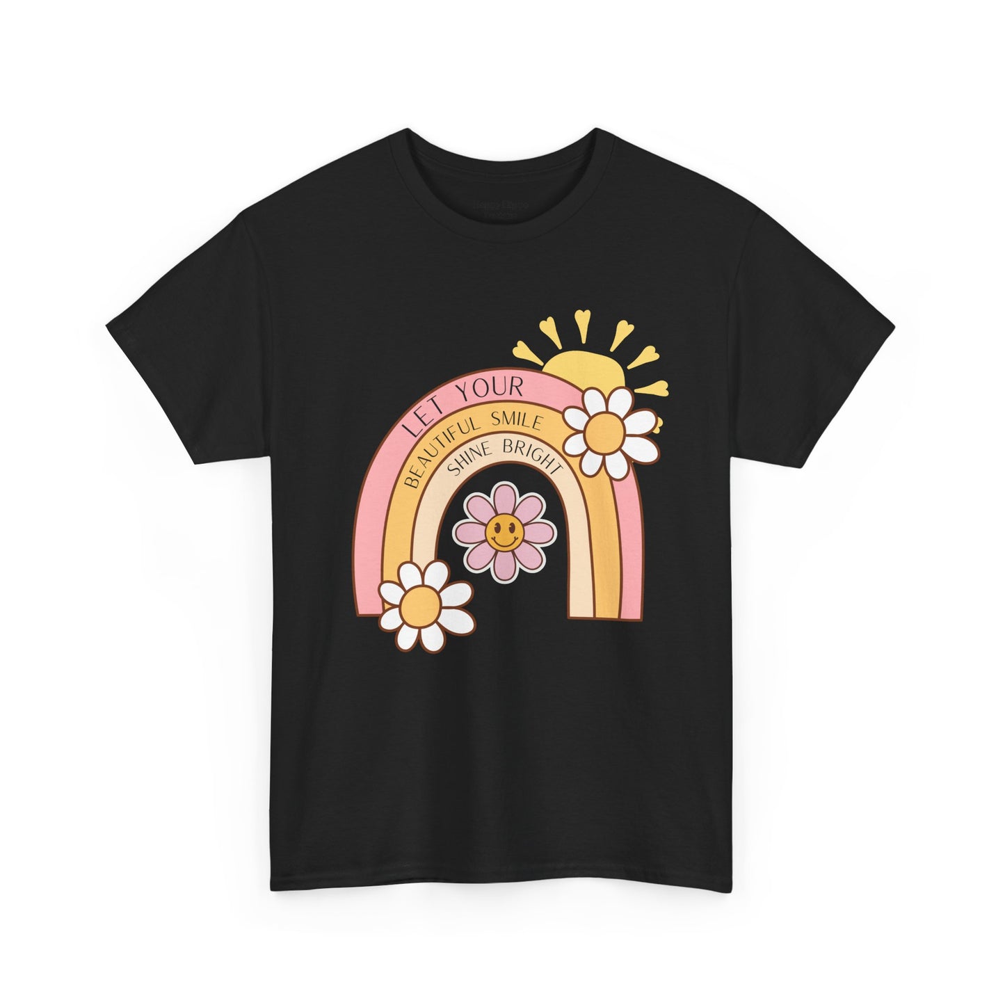 Rainbow Flower Unisex Tee - Let Your Beautiful Smile Shine Bright Design