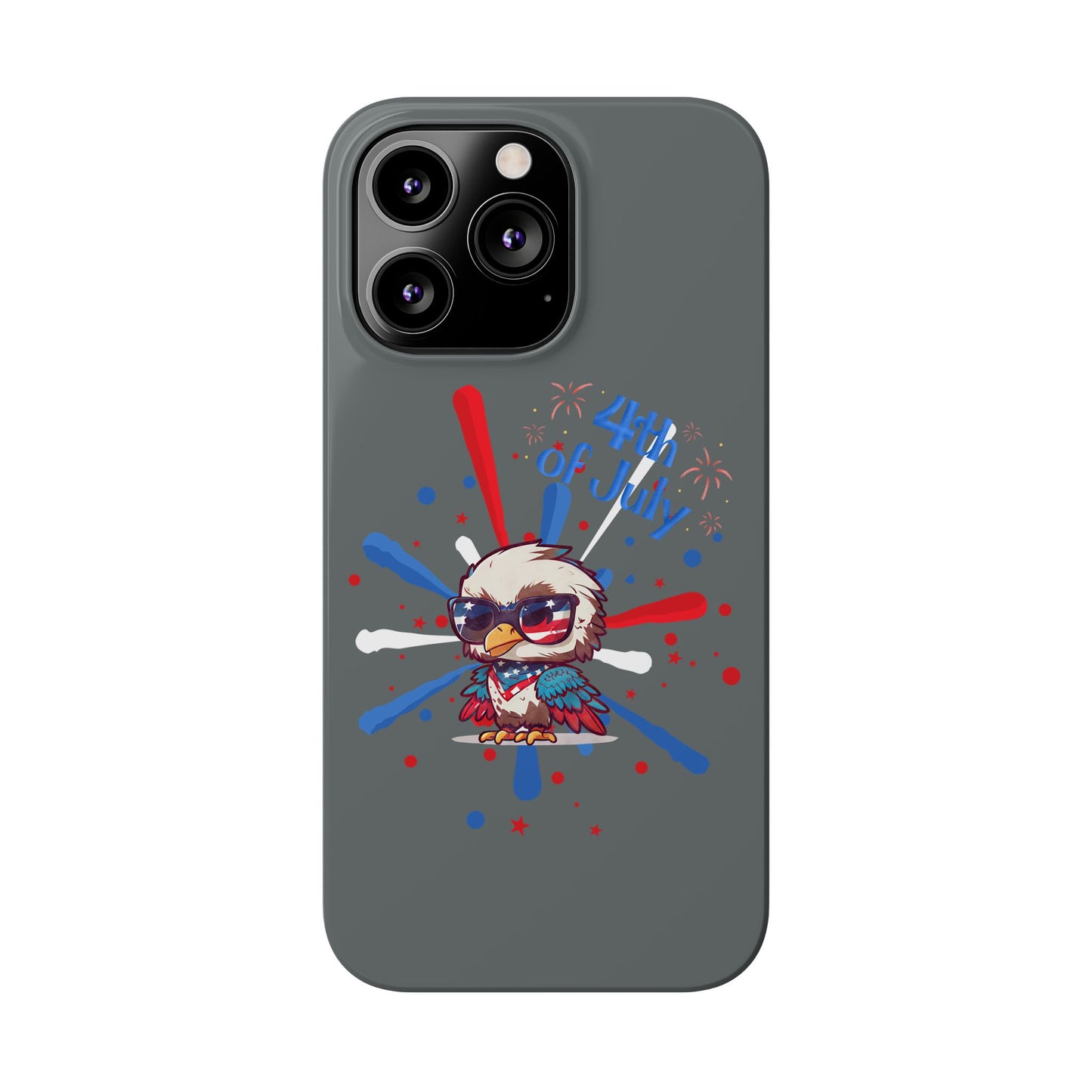Patriotic Slim Phone Cases with Vector Owl Design | Fourth of July Phone Cover, USA Pride Phone Case, Holiday Gift, Trendy Phone Accessory