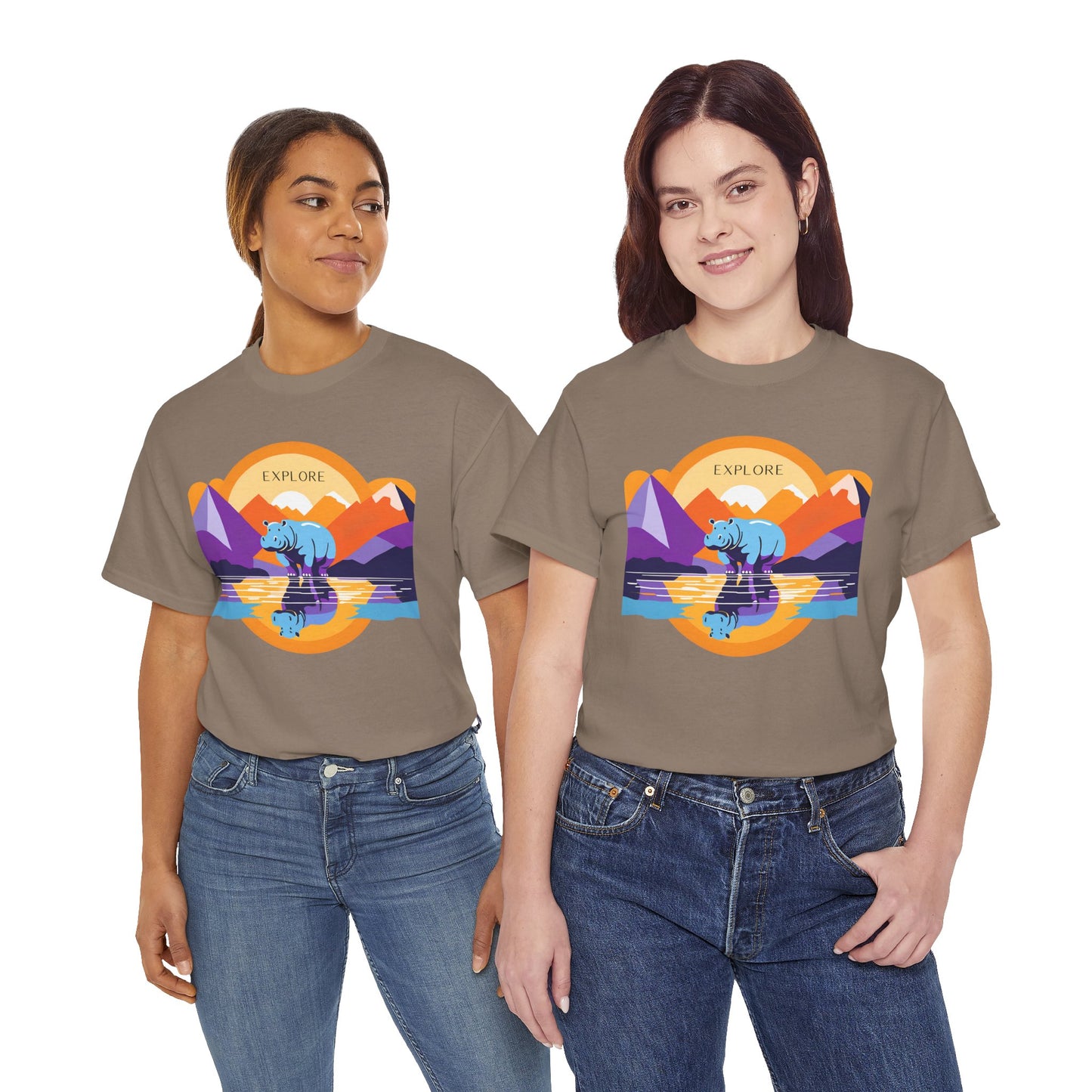 Exploring Hippo T-Shirt - Unisex Heavy Cotton Tee