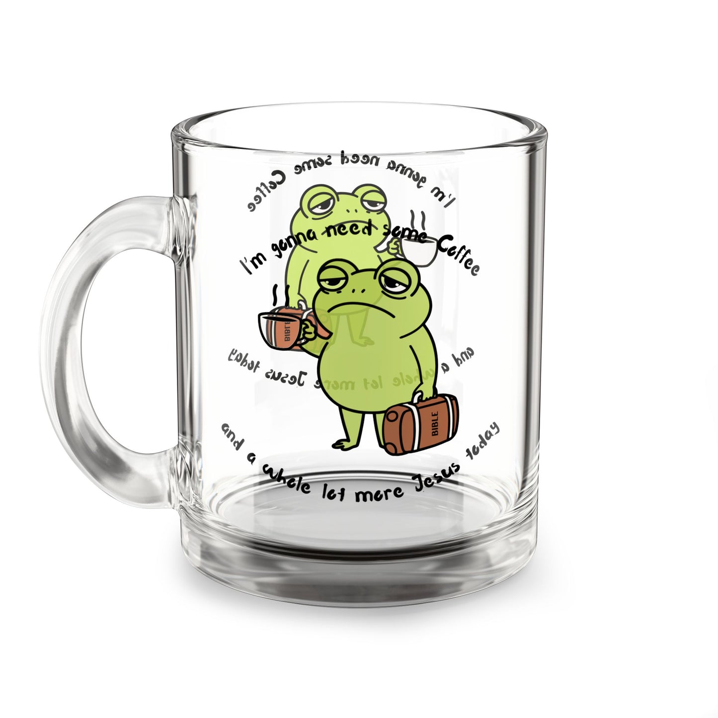 Funny Frog Glass Mug
