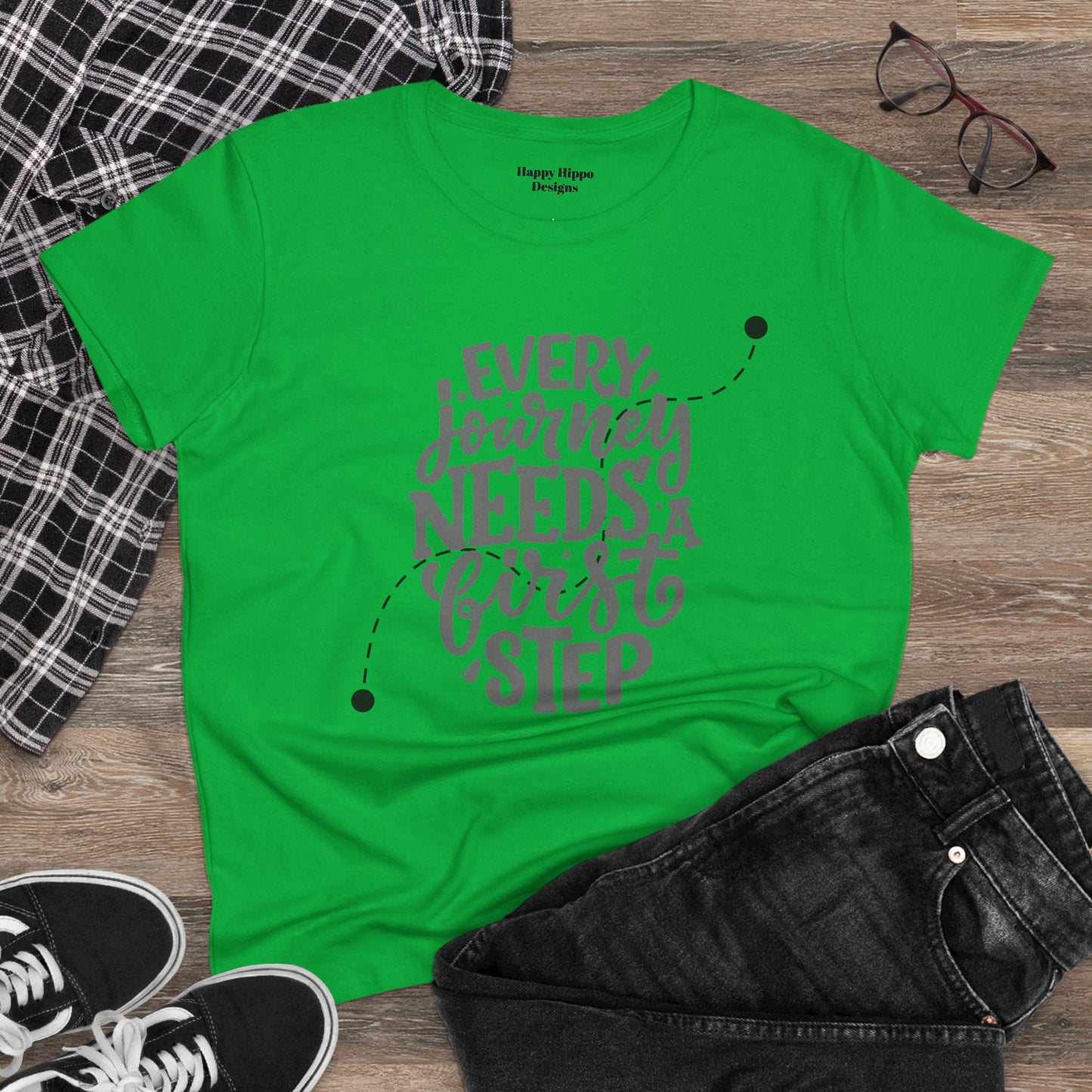 Inspirational Tee- 'Every Journey Needs a First Step'