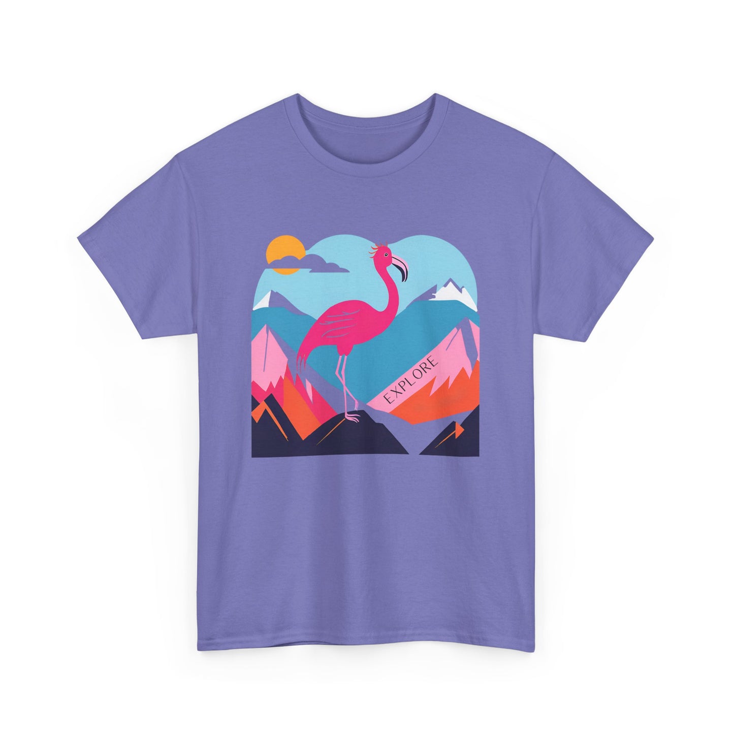 Flamingo Tee - Explore Flamingo Unisex Heavy Cotton Tee