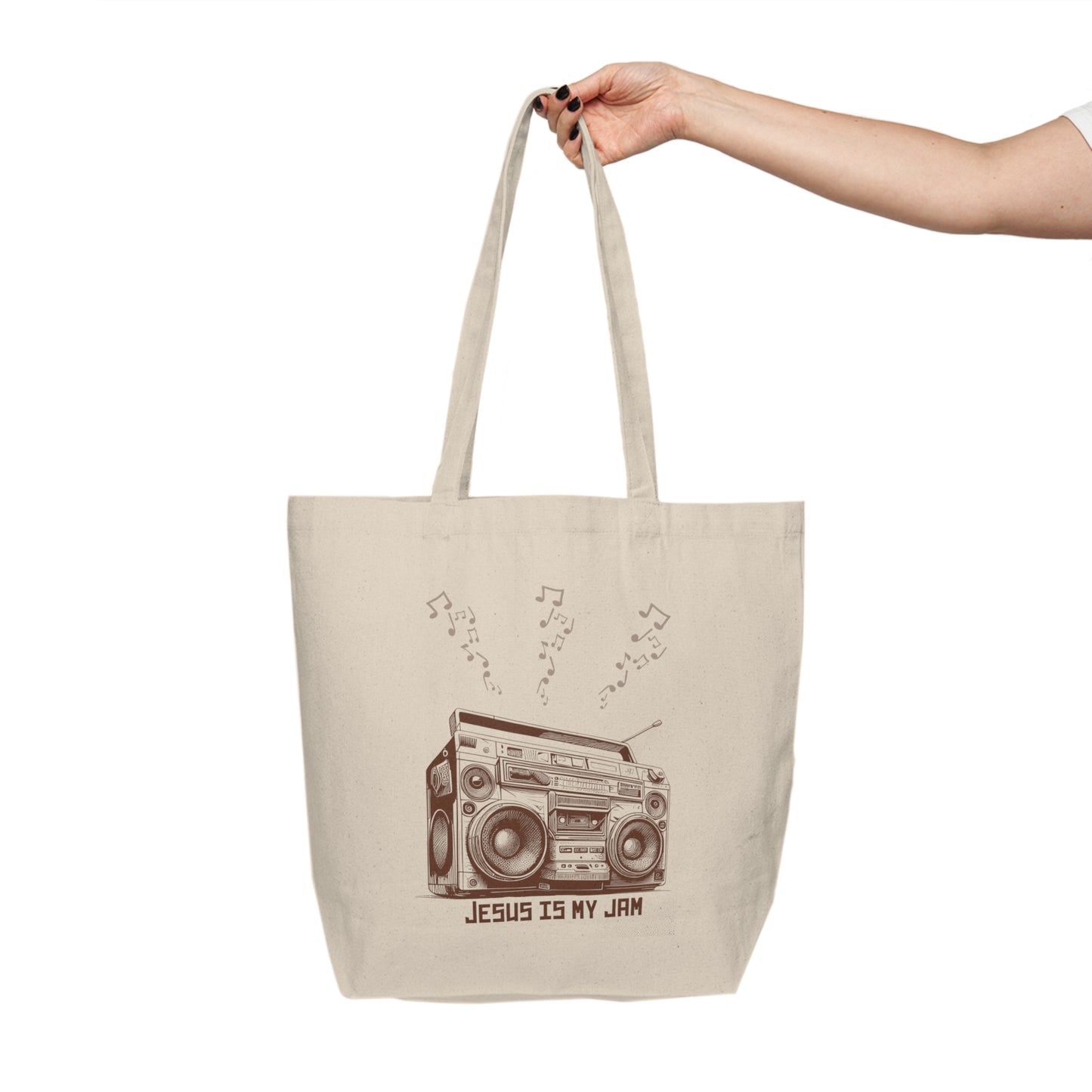Jesus is My Jam Retro Stereo Tote Bag