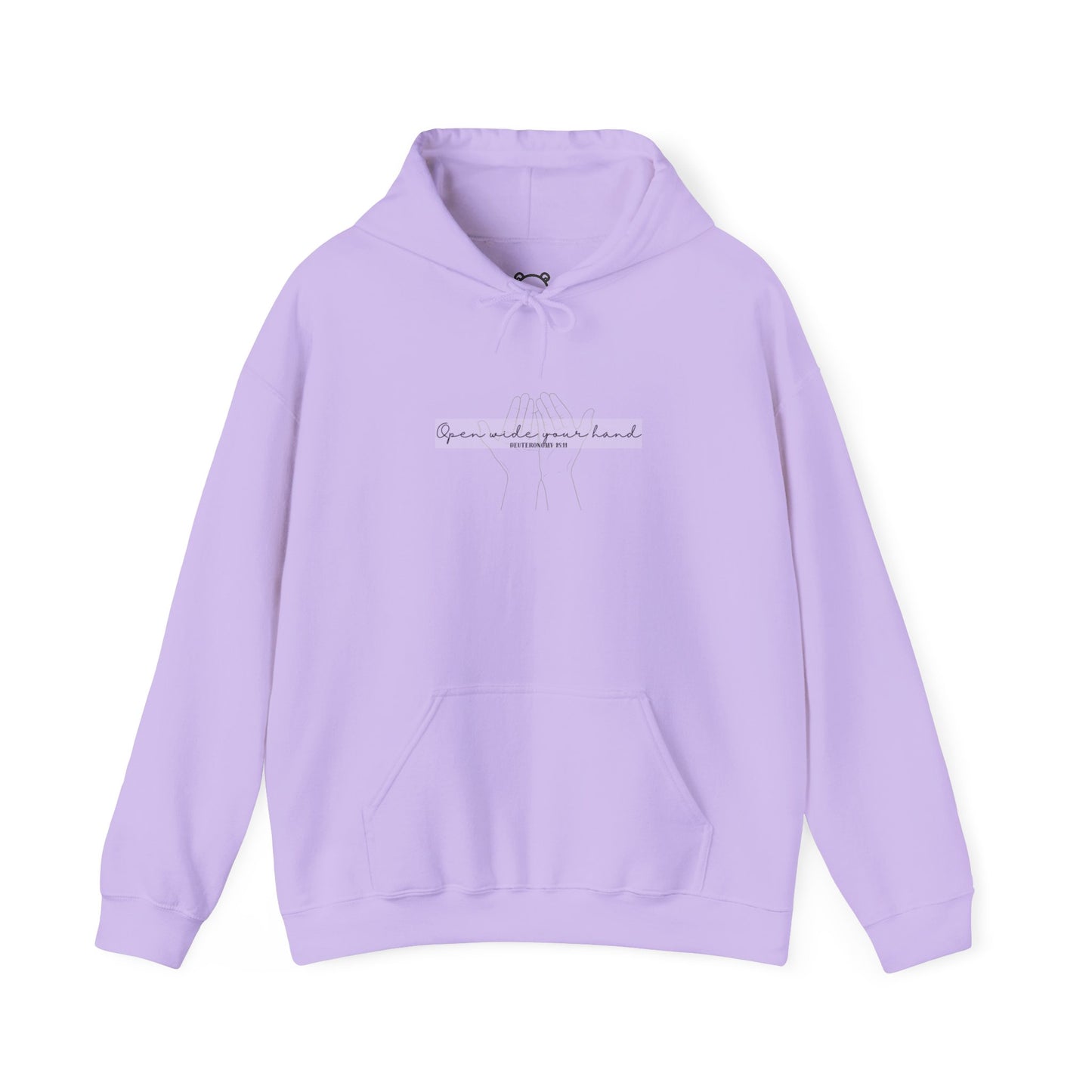 Christian Hooded Sweatshirt -Open Wide your Hand- Unisex