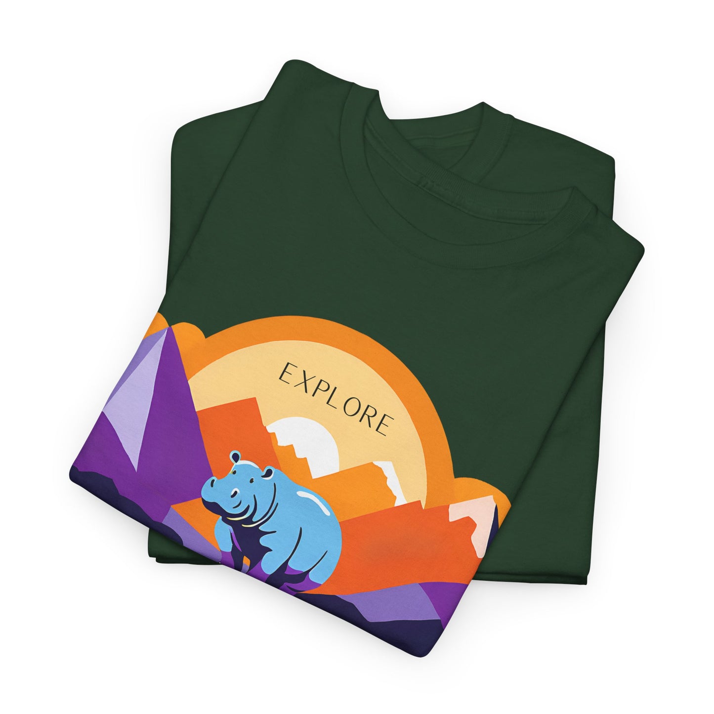 Exploring Hippo T-Shirt - Unisex Heavy Cotton Tee