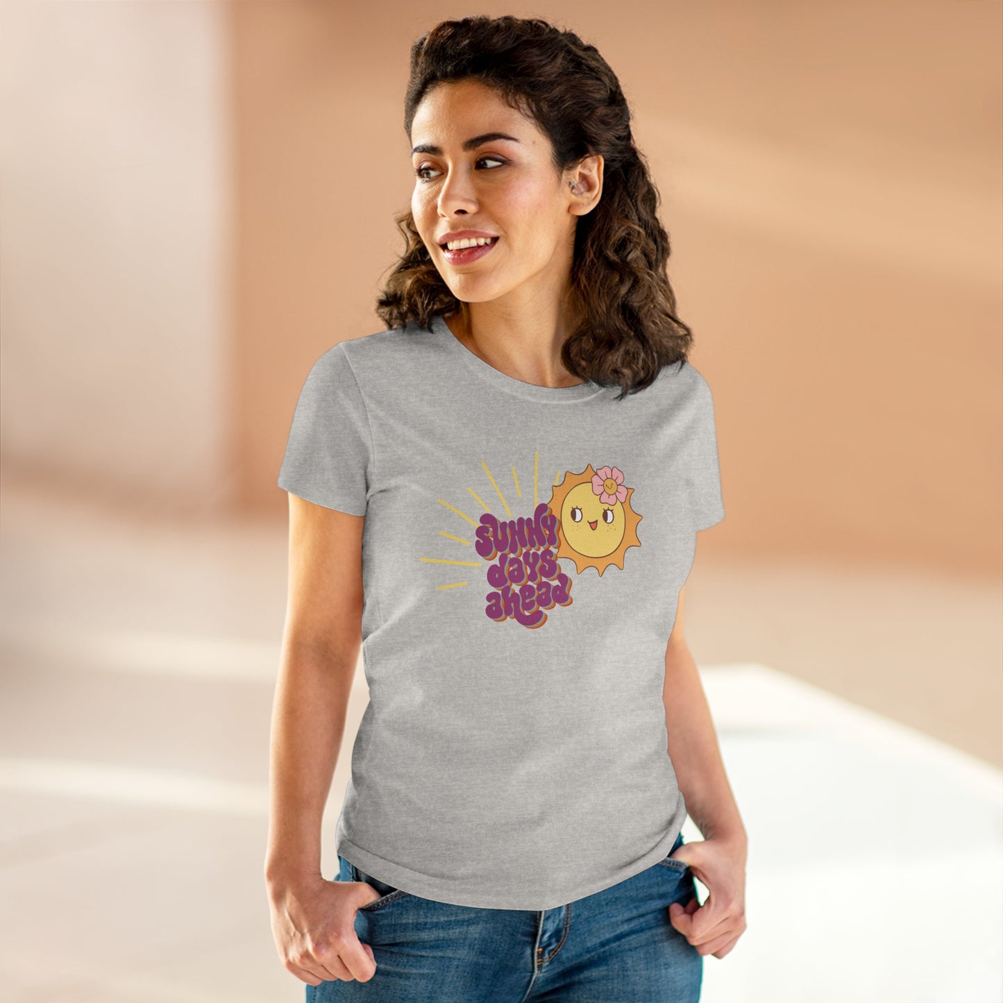 Cotton Tee - Sunny Days Ahead Cute Graphic T-Shirt for Summer Vibes