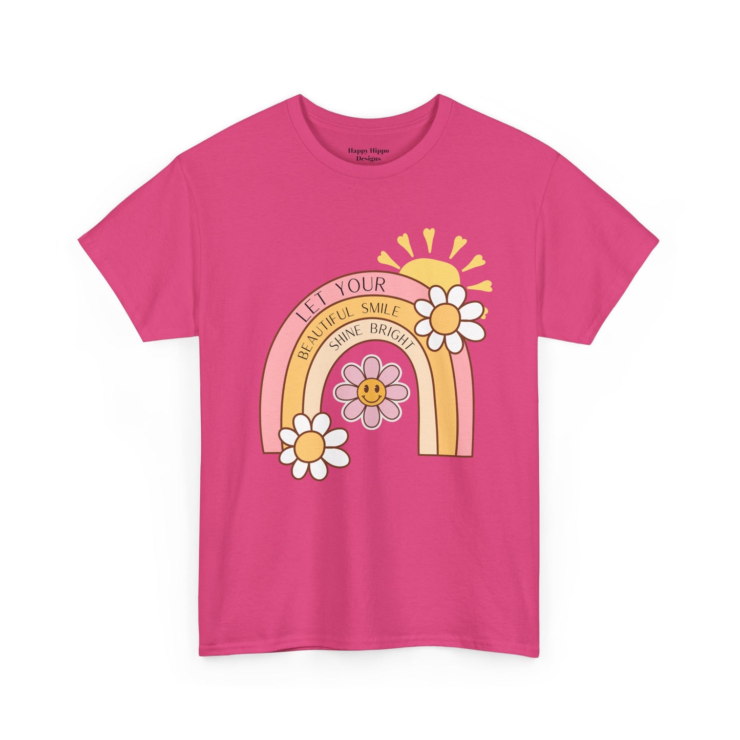 Rainbow Flower Unisex Tee - Let Your Beautiful Smile Shine Bright Design