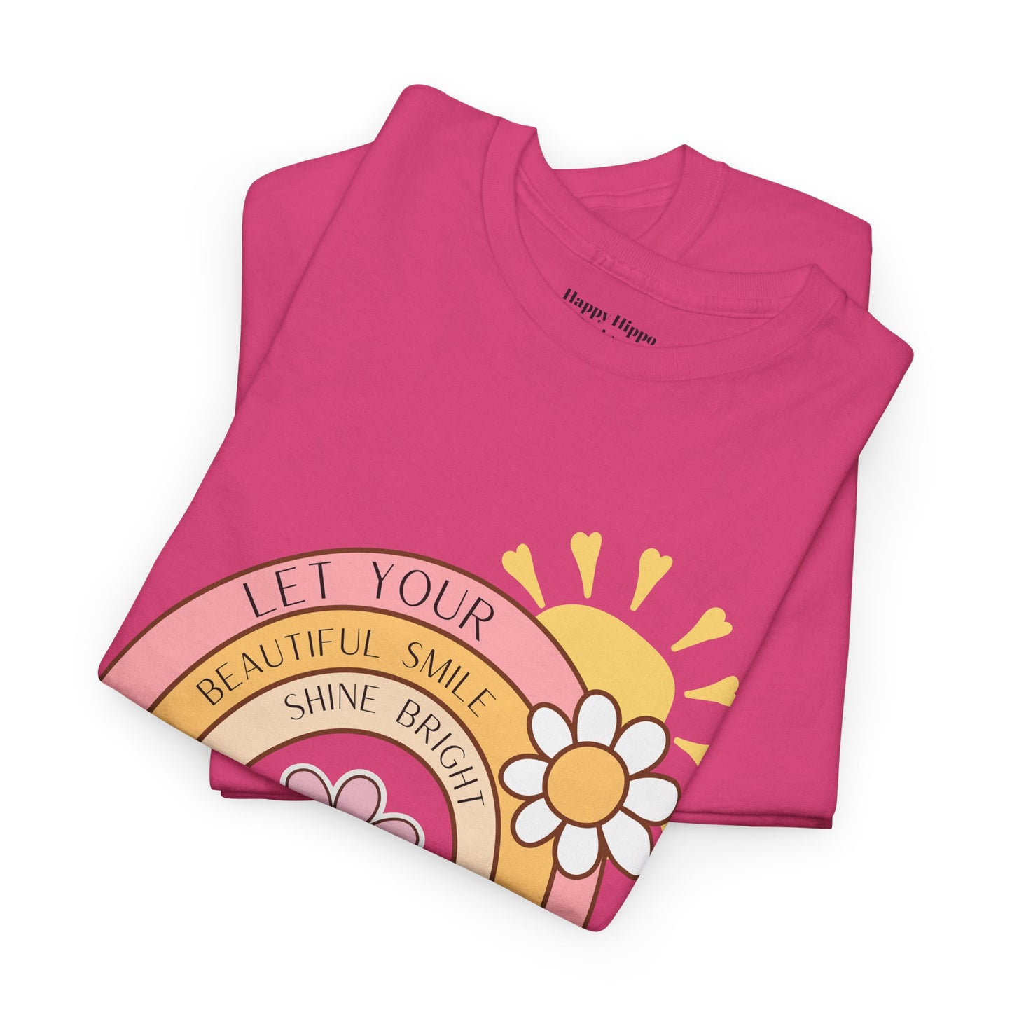 Rainbow Flower Unisex Tee - Let Your Beautiful Smile Shine Bright Design