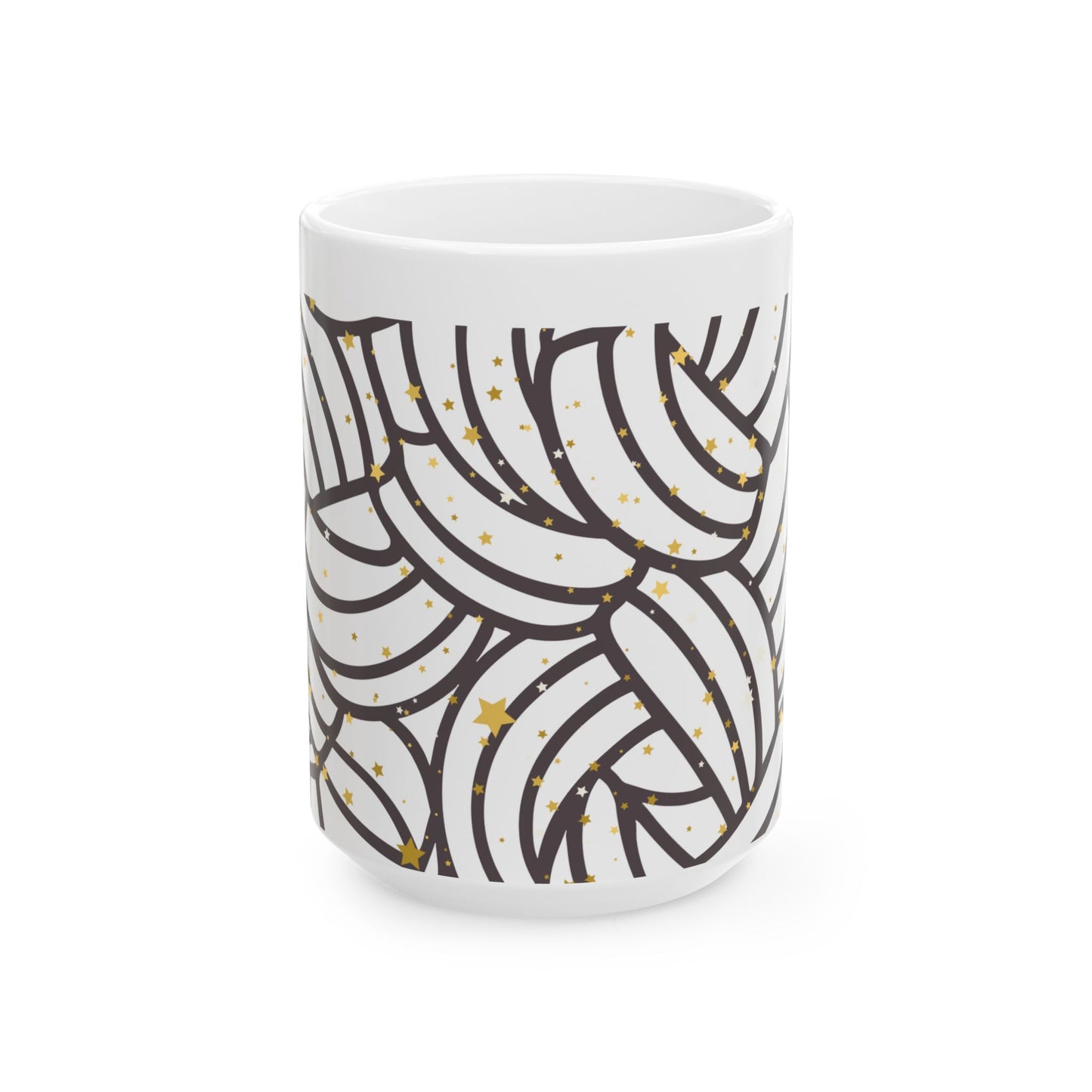 Ceramic Mug - Swirling Knot Design, Cozy Mug