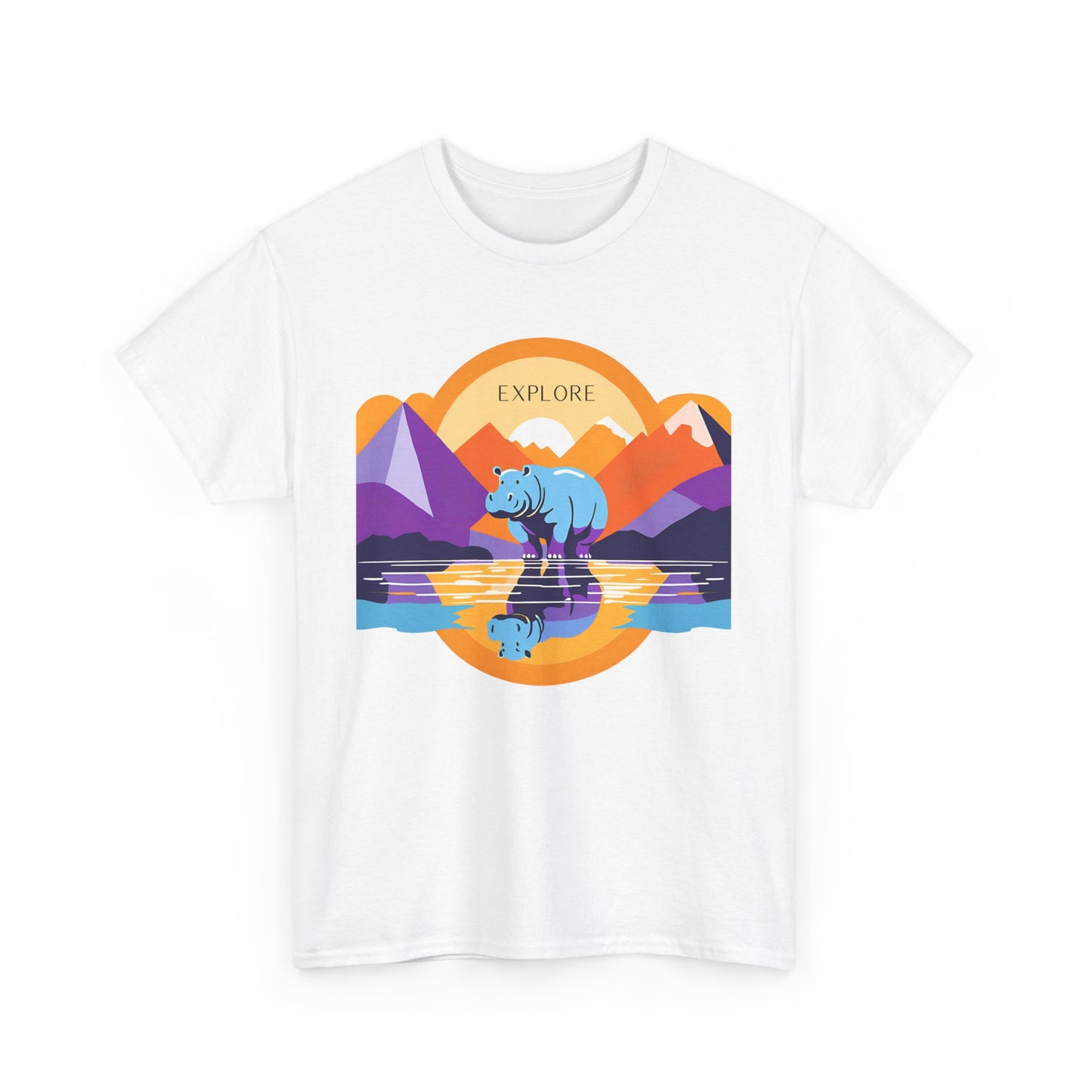 Exploring Hippo T-Shirt - Unisex Heavy Cotton Tee