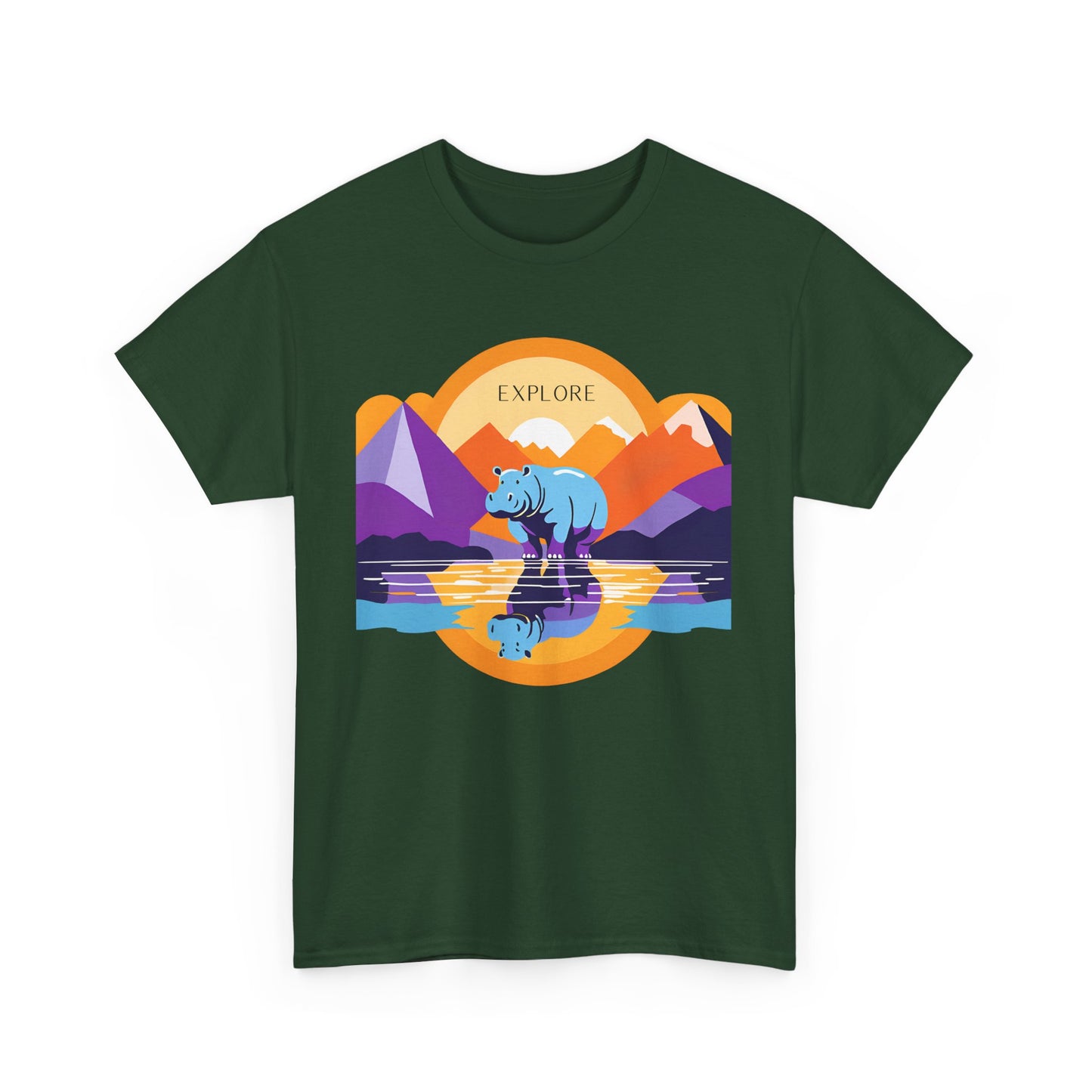 Exploring Hippo T-Shirt - Unisex Heavy Cotton Tee