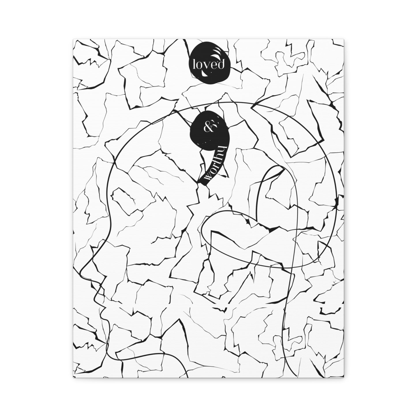 Minimalist Black & White Canvas Art - Stretched 1.25"