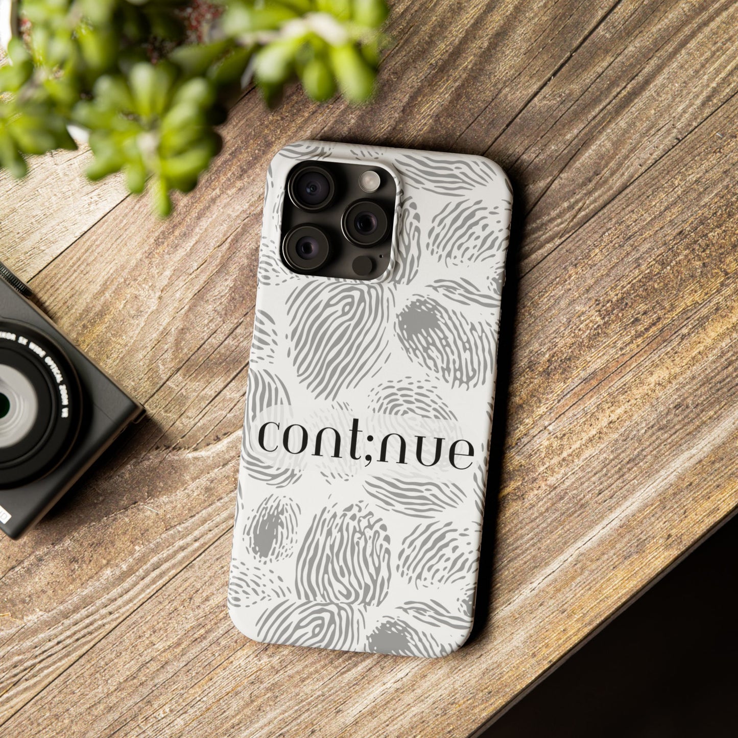 Fingerprint Design Slim Phone Case