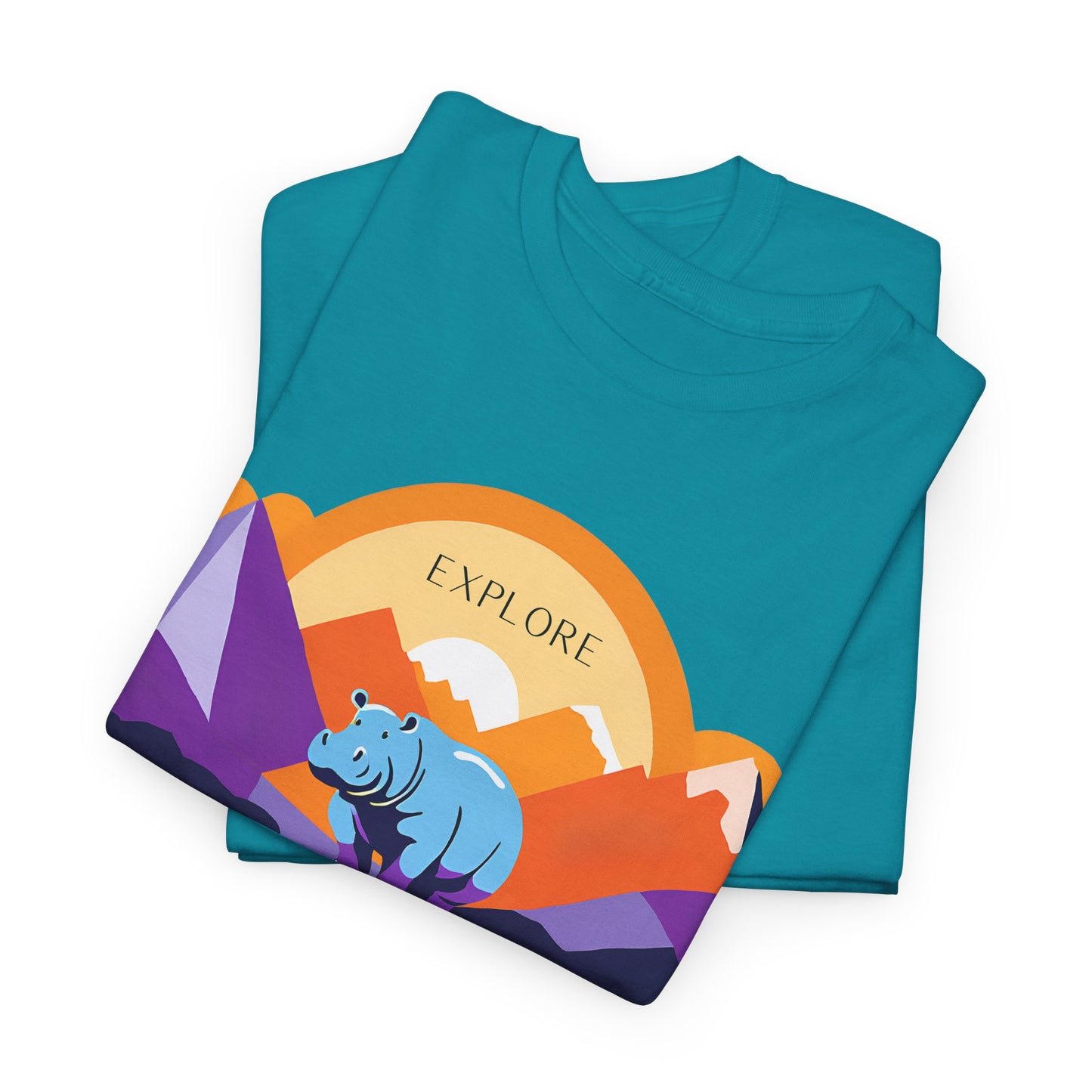 Exploring Hippo T-Shirt - Unisex Heavy Cotton Tee