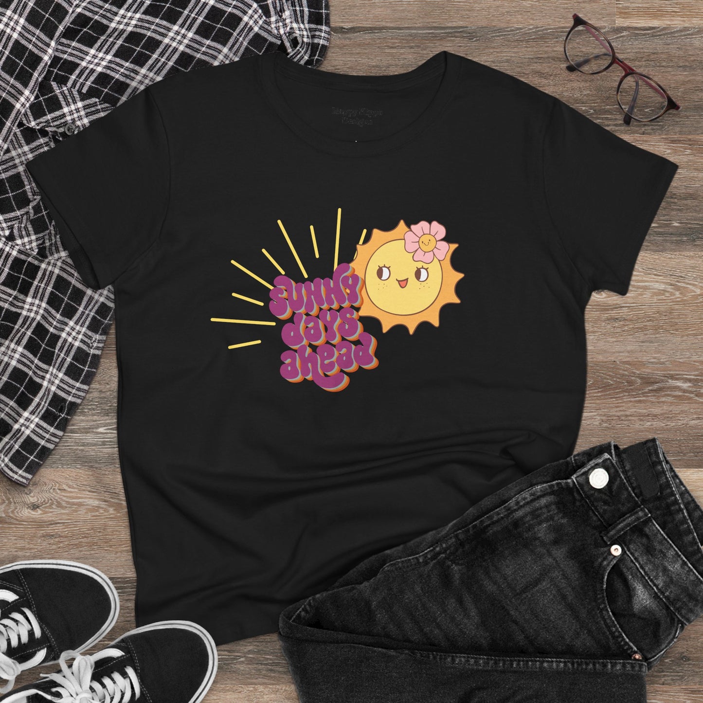 Cotton Tee - Sunny Days Ahead Cute Graphic T-Shirt for Summer Vibes