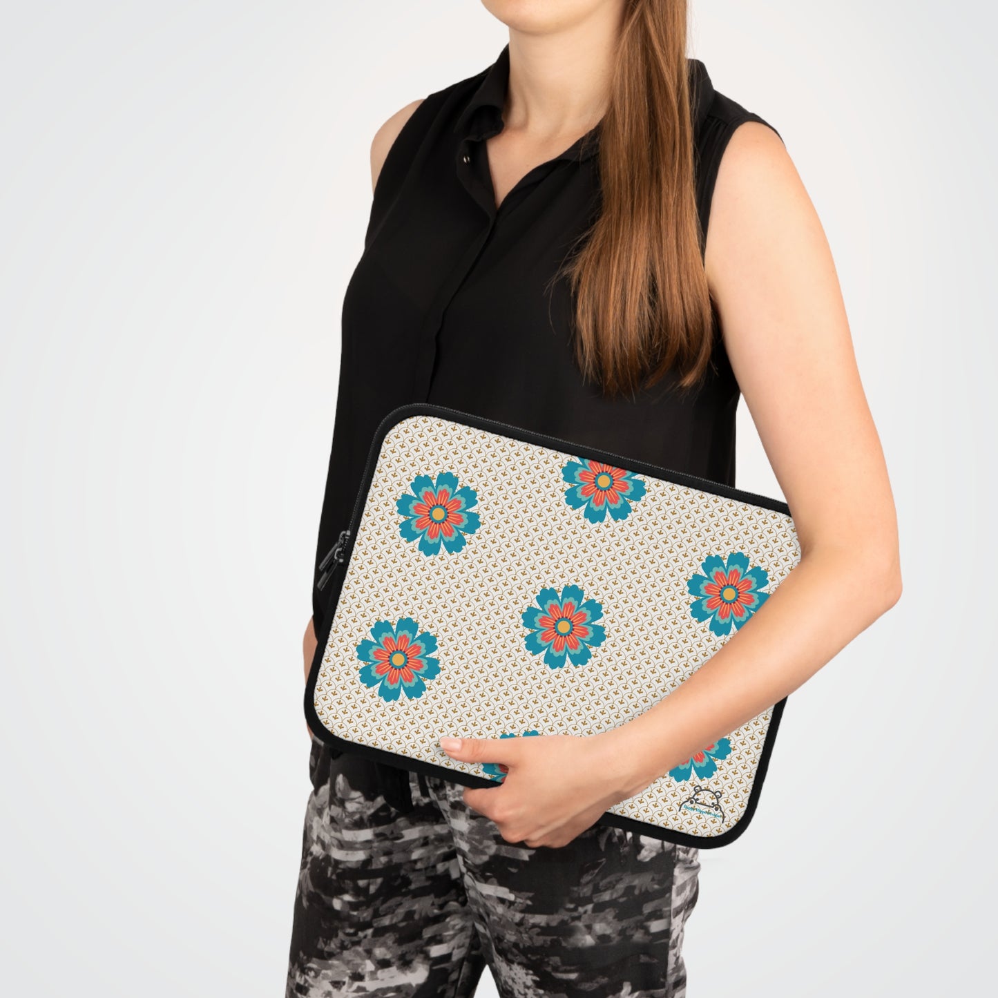 Colorful Floral Laptop Sleeve