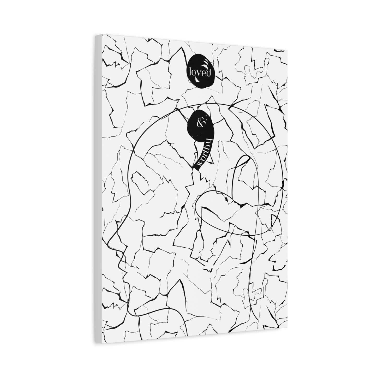 Minimalist Black & White Canvas Art - Stretched 1.25"