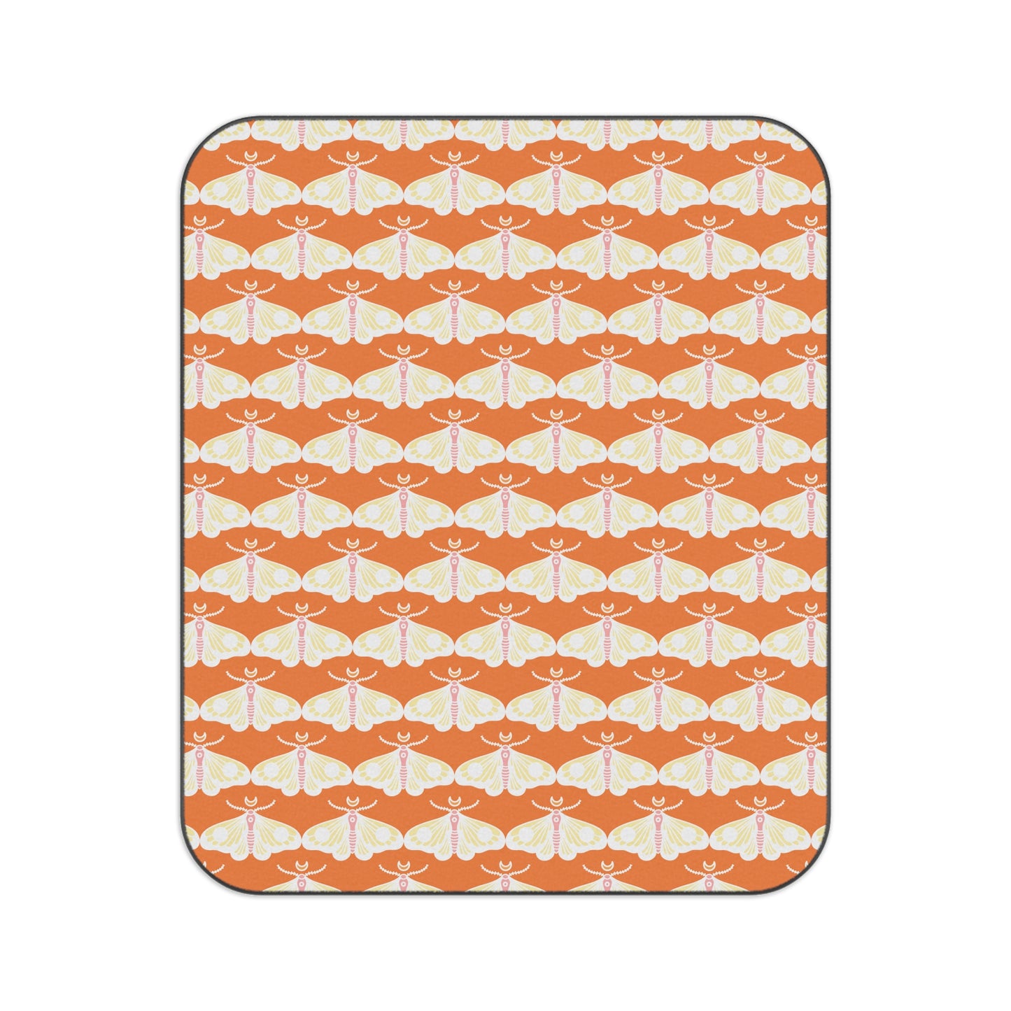 Orange Moth Picnic Blanket